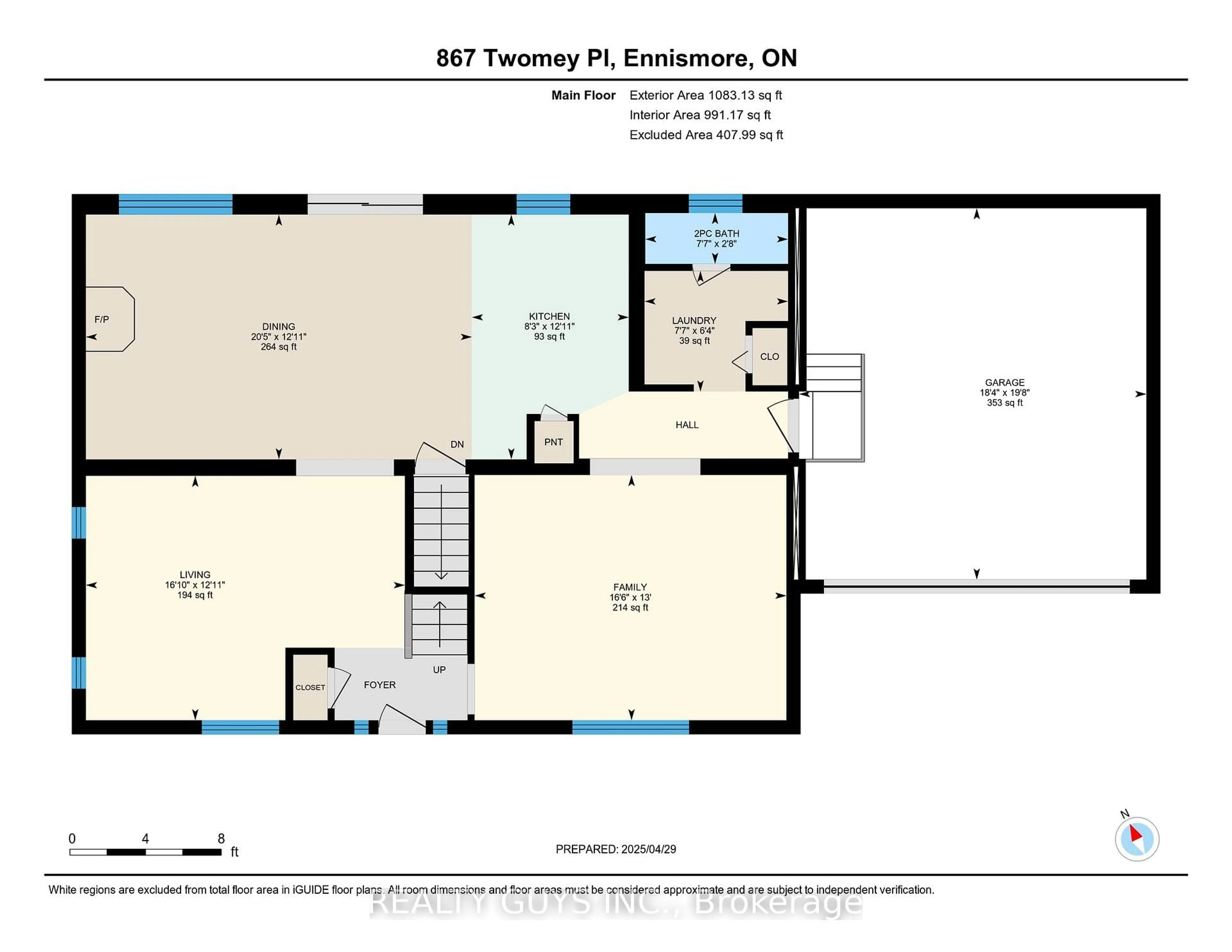 Floor plan for 867 Twomey Pl, Selwyn Ontario K0L 1T0