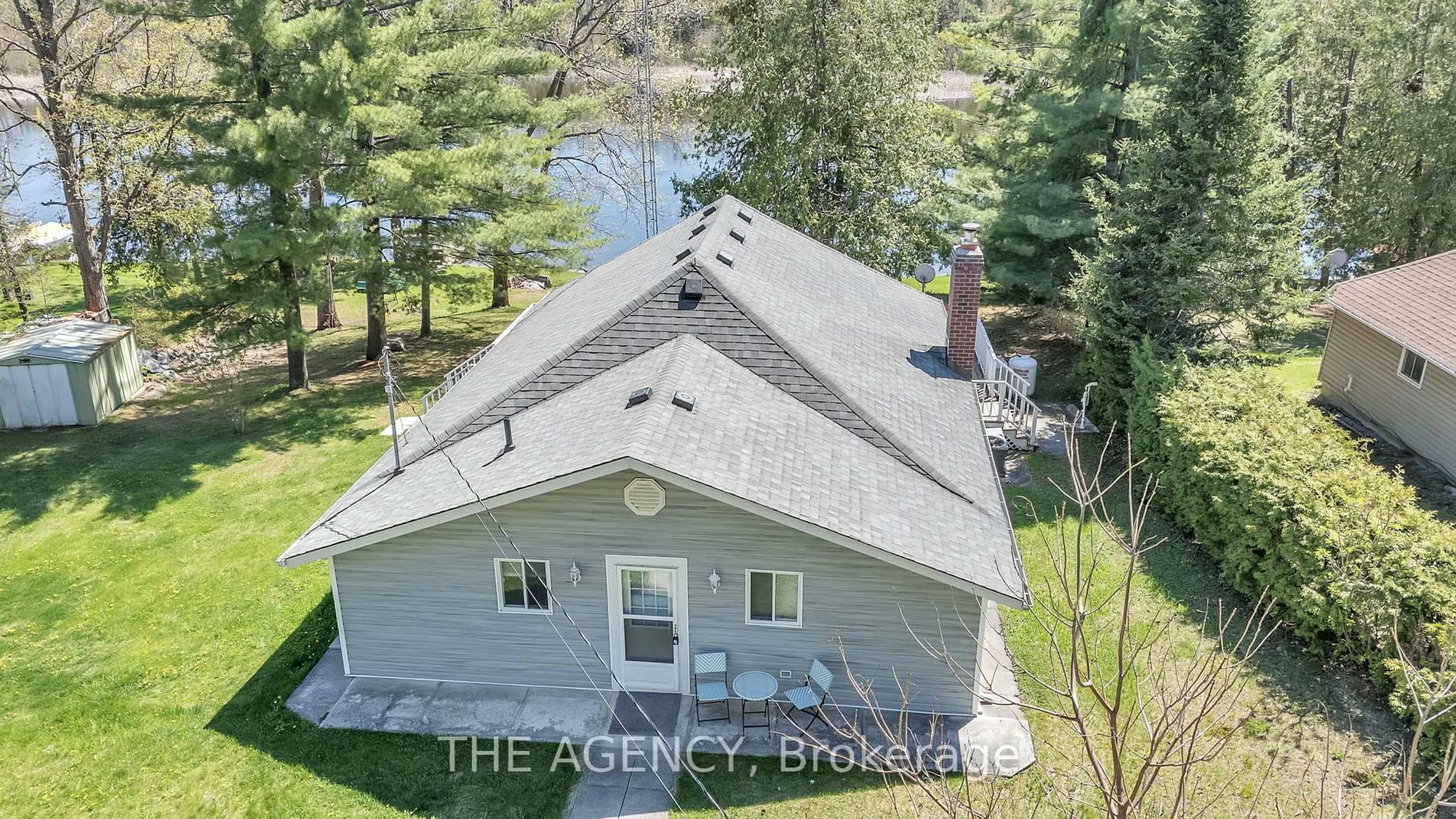 A pic from outside/outdoor area/front of a property/back of a property/a pic from drone, water/lake/river/ocean view for 108 Coldstream Rd, Kawartha Lakes Ontario K0M 1N0