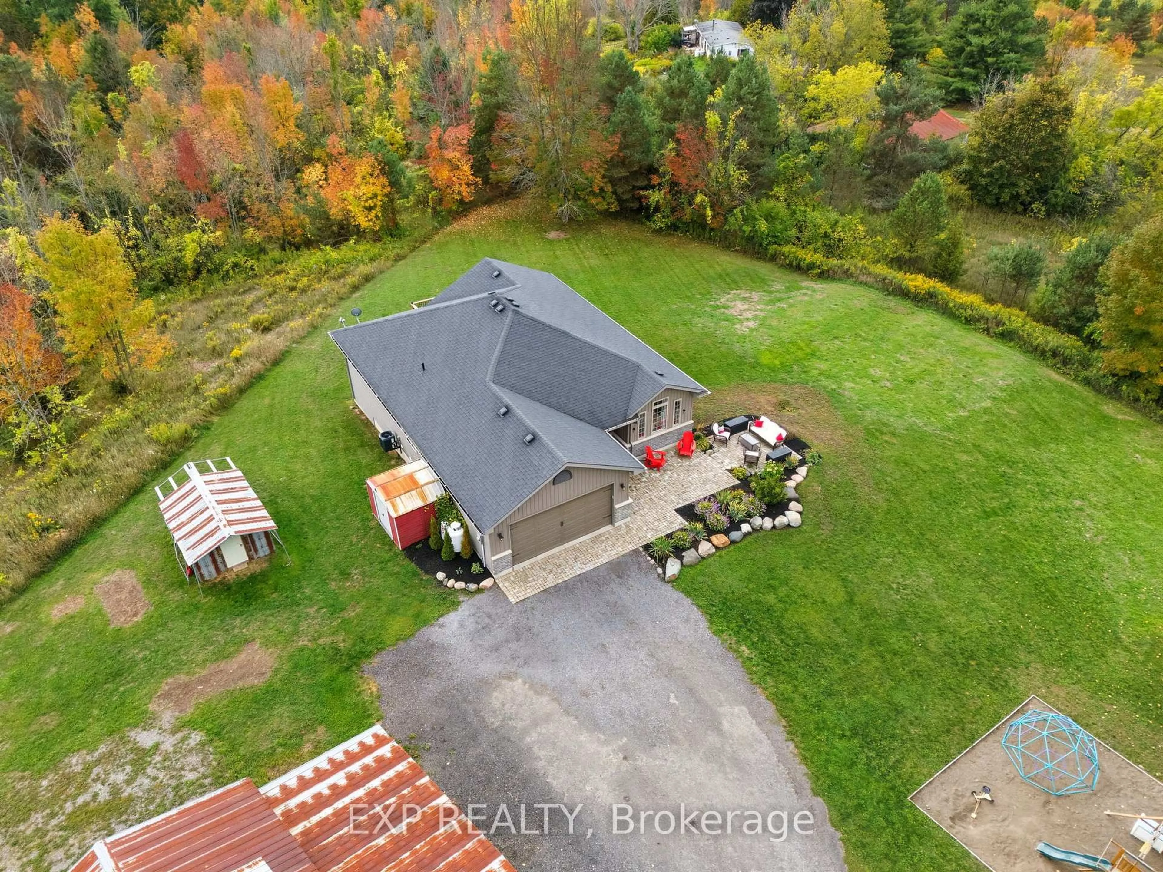 A pic from outside/outdoor area/front of a property/back of a property/a pic from drone, water/lake/river/ocean view for 114 Old Shelter Valley Rd, Cramahe Ontario K0K 2G0