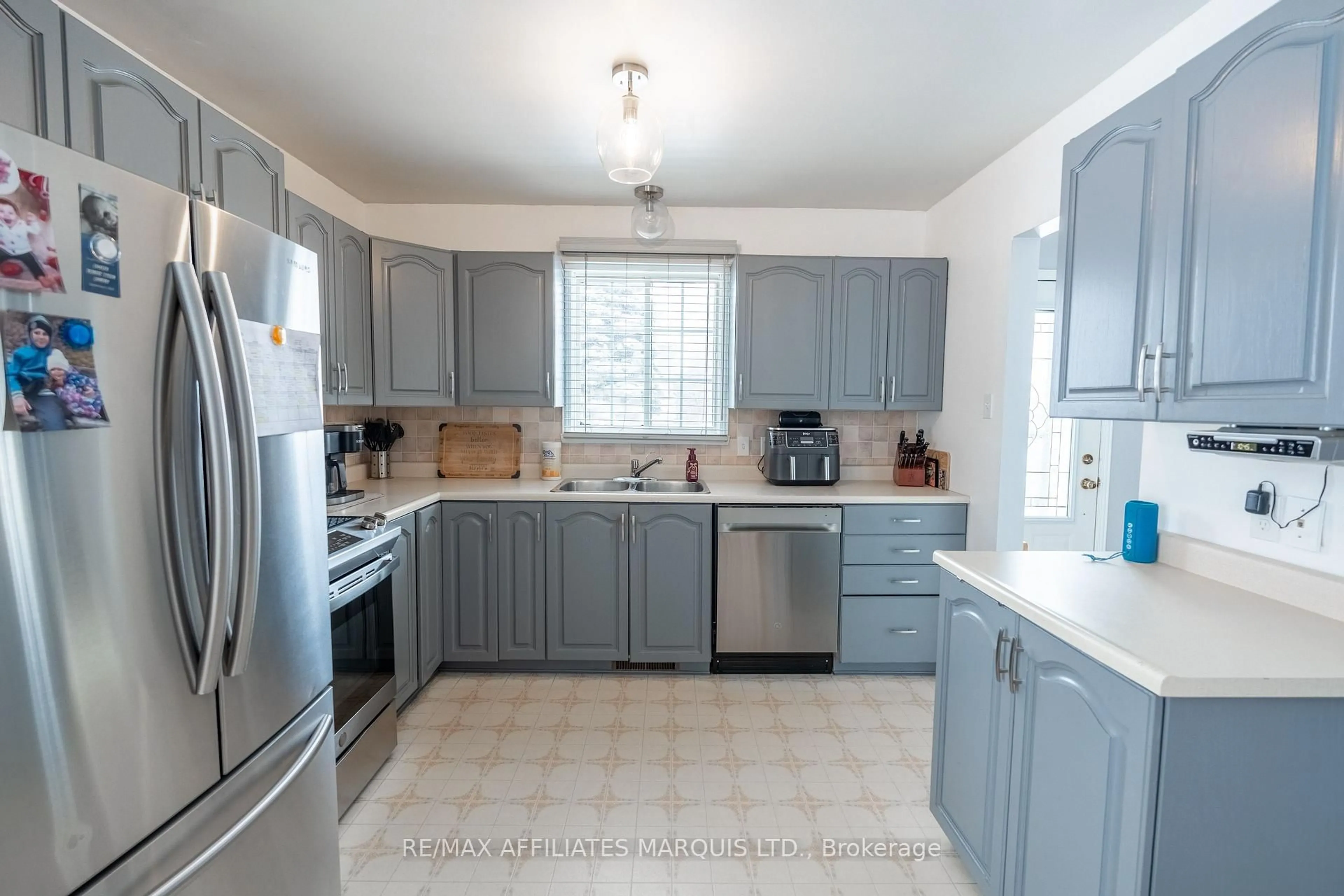 Open concept kitchen, ceramic/tile floor for 1732 Branch Dr, Cornwall Ontario K6J 5S9