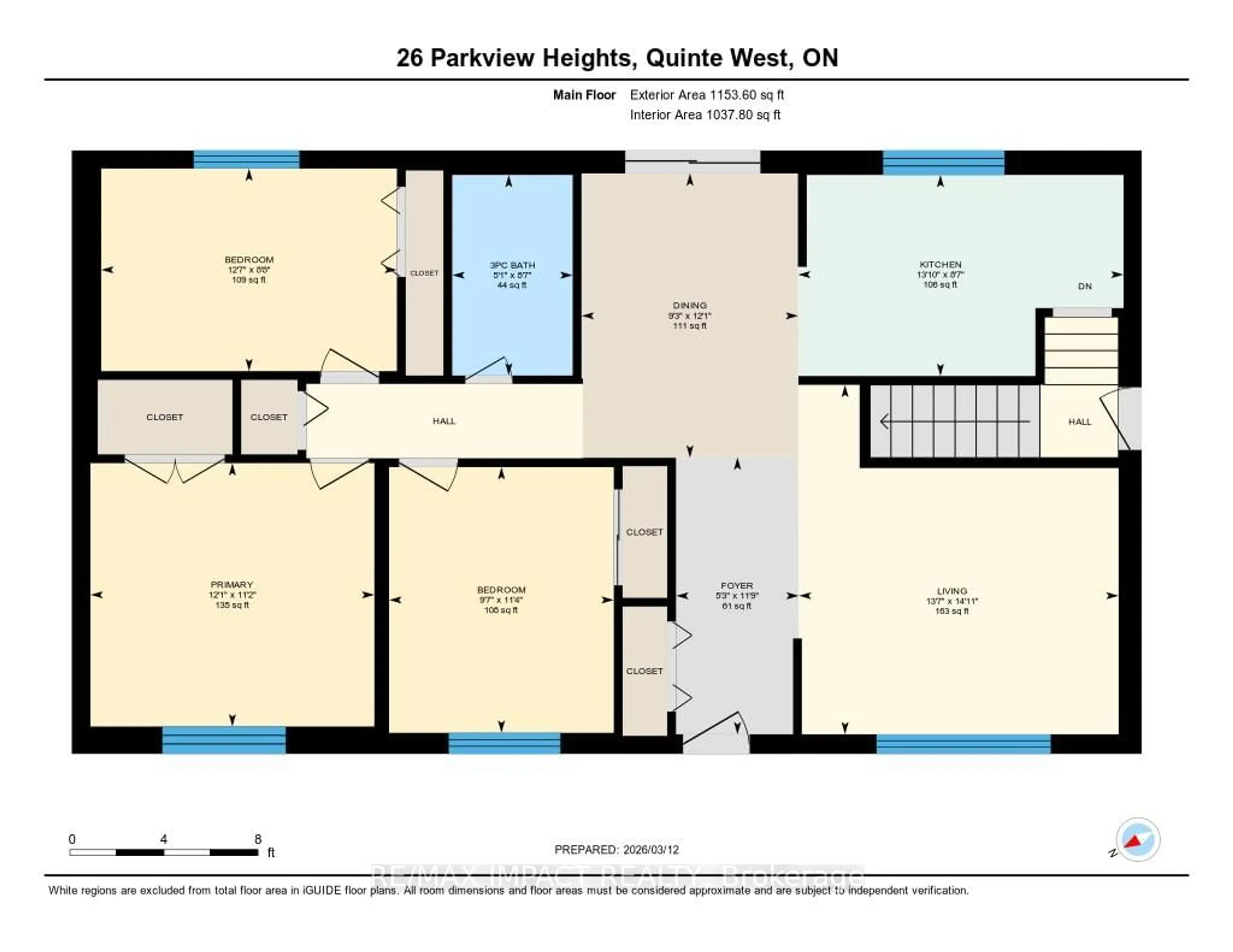 Floor plan for 26 Parkview Hts, Quinte West Ontario K8V 5L7