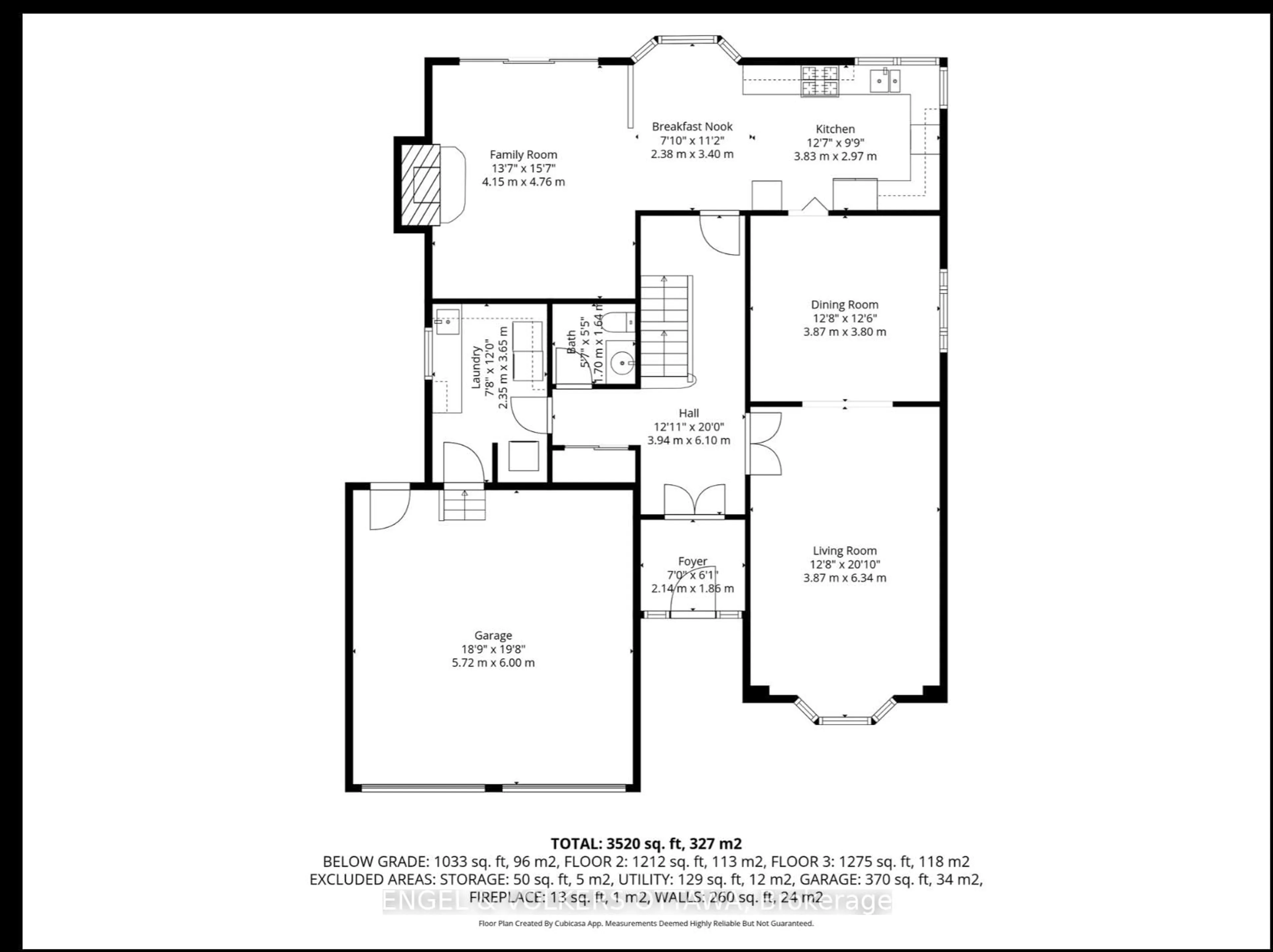 Floor plan for 563 Merkley Dr, Ottawa Ontario K4A 1V9