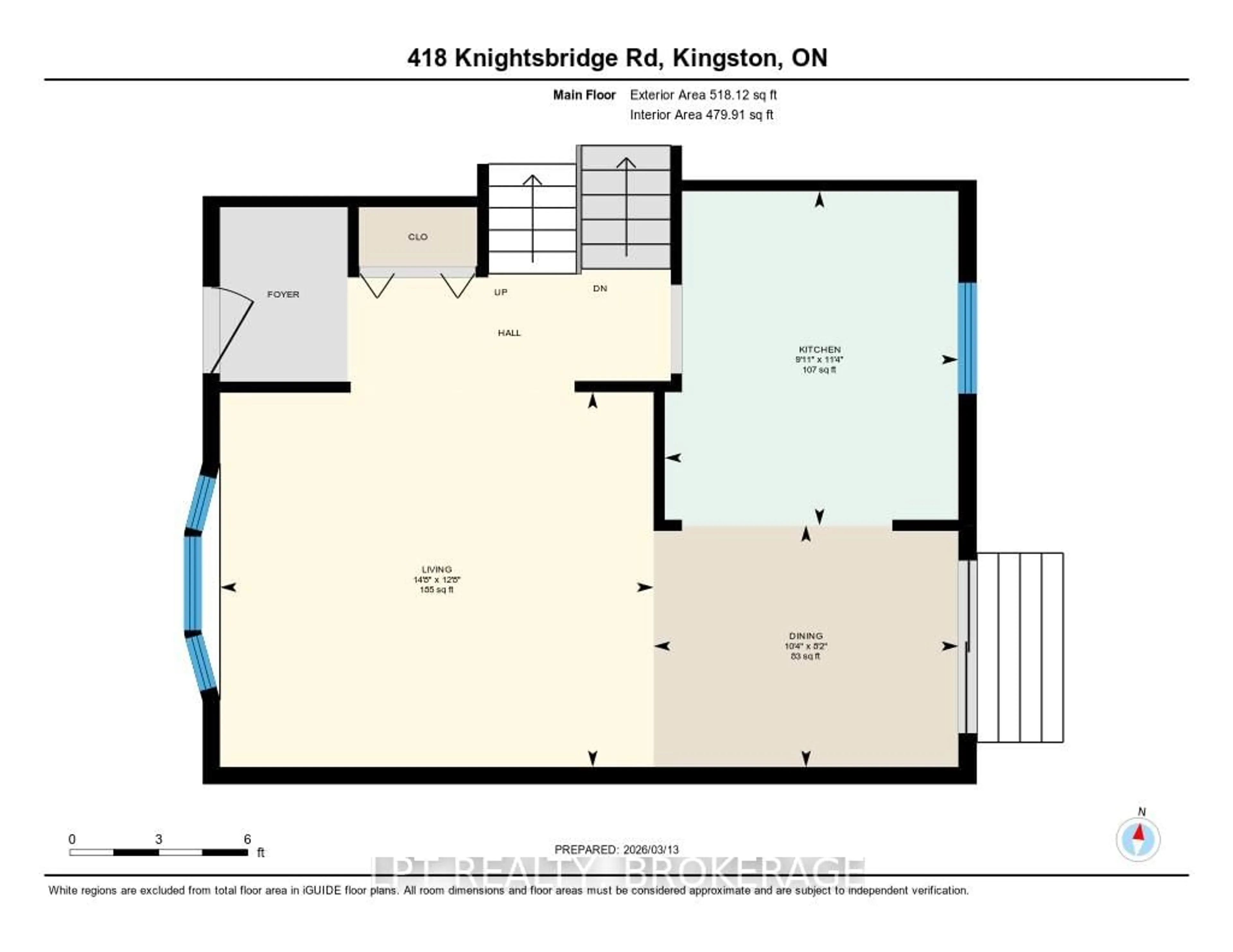 Floor plan for 418 Knightsbridge Rd, Kingston Ontario K7M 5S7