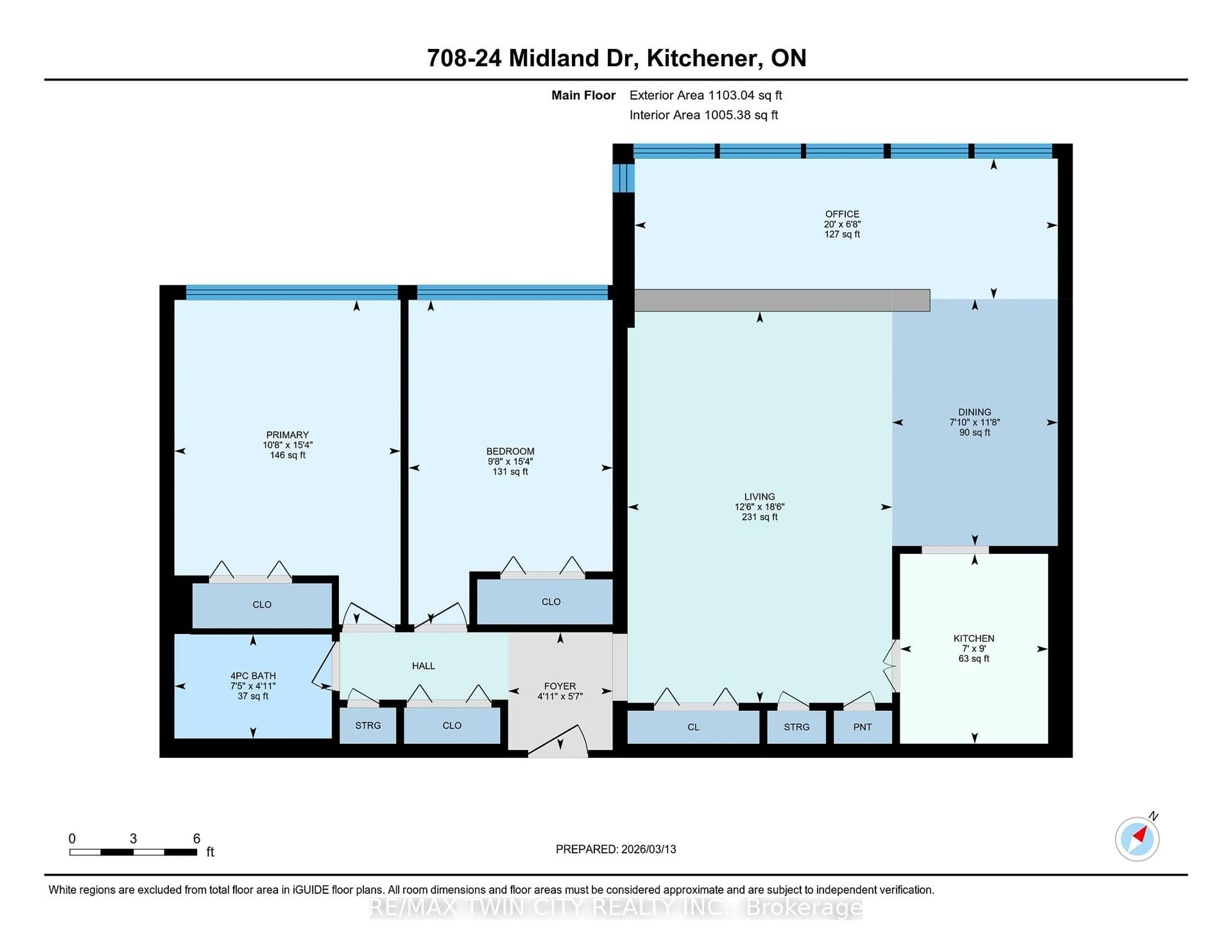 Floor plan for 24 Midland Dr #708, Kitchener Ontario N2A 2A8