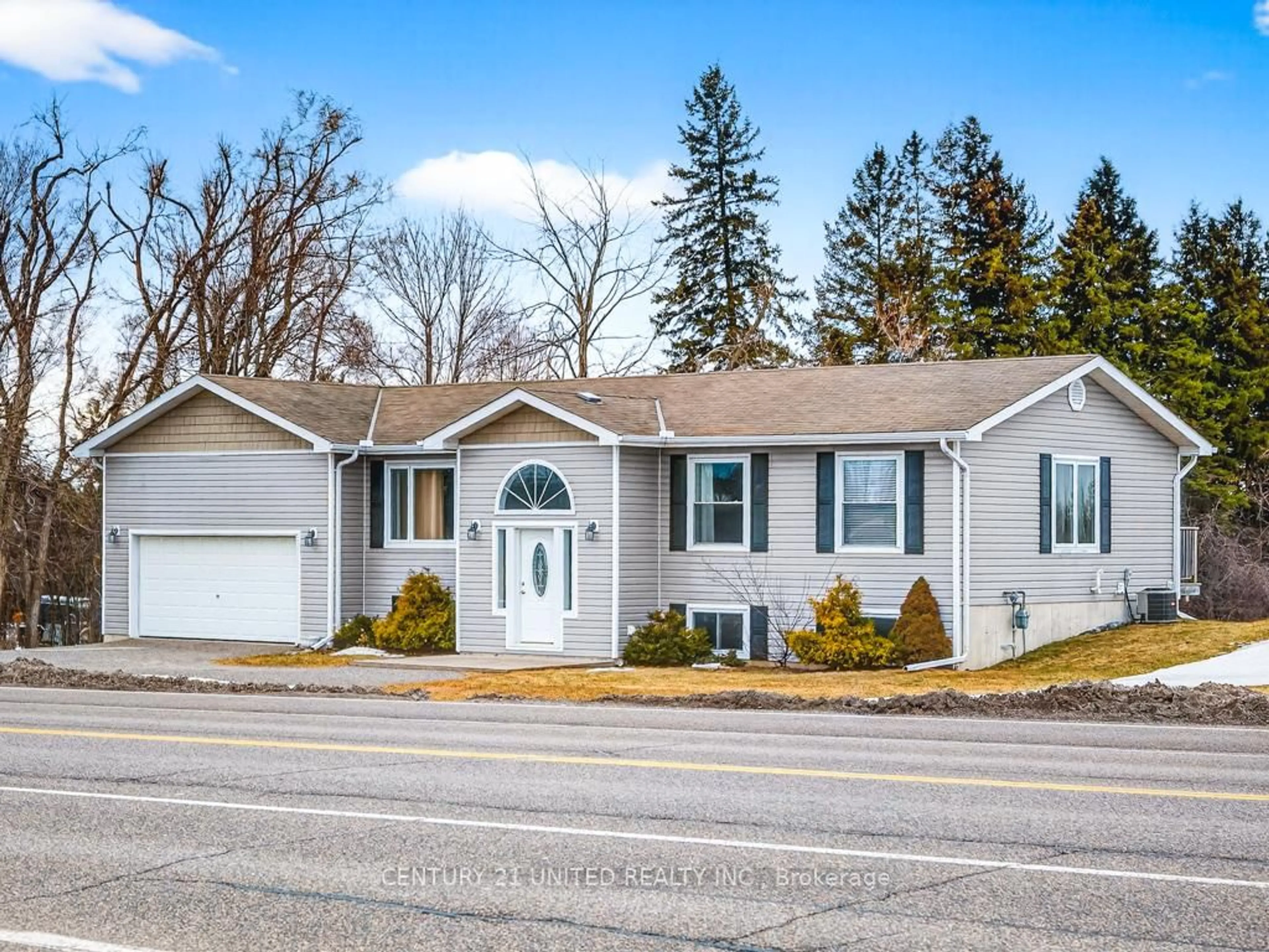 Home with vinyl exterior material, street for 8168 Hwy 7, Kawartha Lakes Ontario K9J 6X4