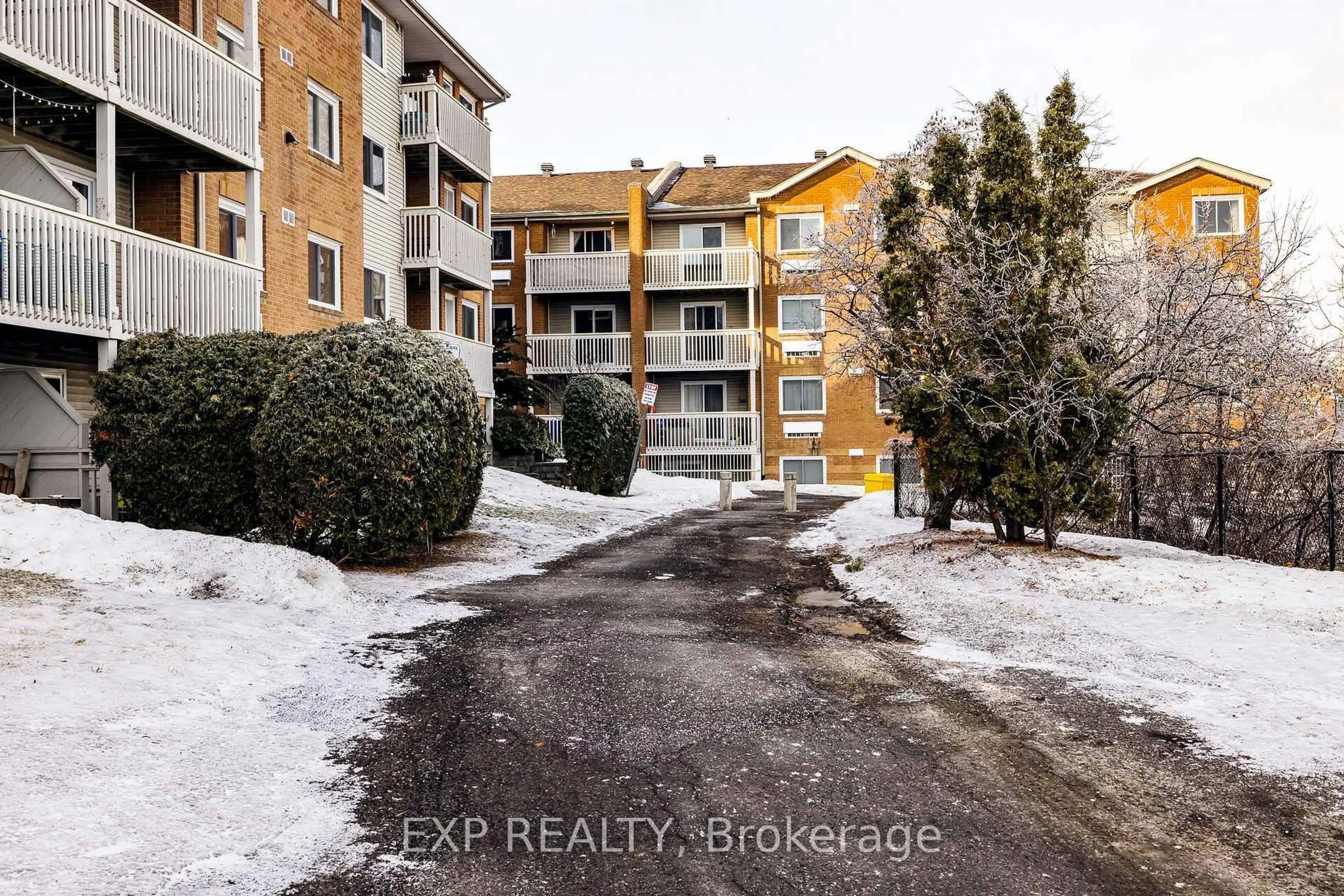A pic from outside/outdoor area/front of a property/back of a property/a pic from drone, street for 345 Centrum Blvd #110, Ottawa Ontario K1E 3W9
