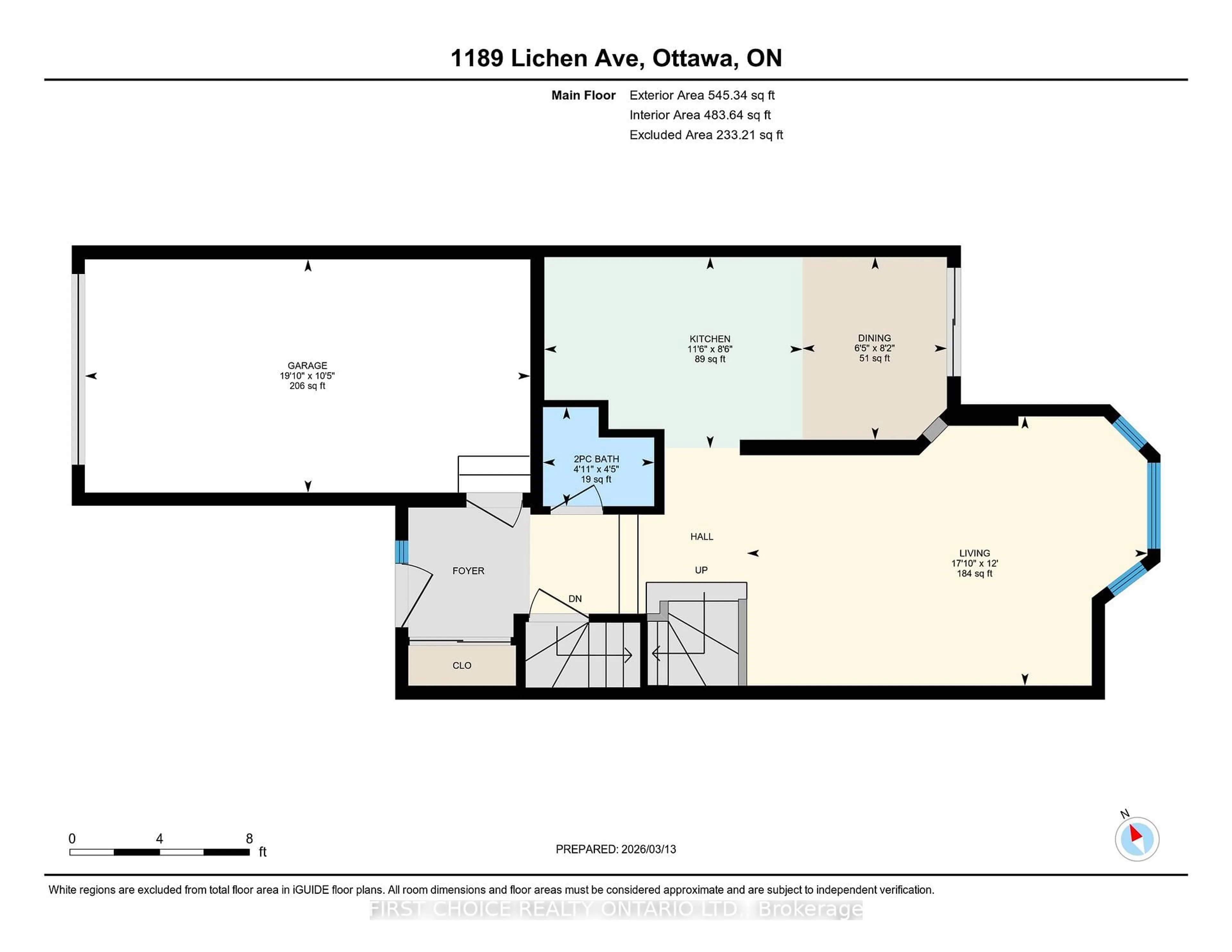Floor plan for 1189 Lichen Ave, Ottawa Ontario K4A 4A6
