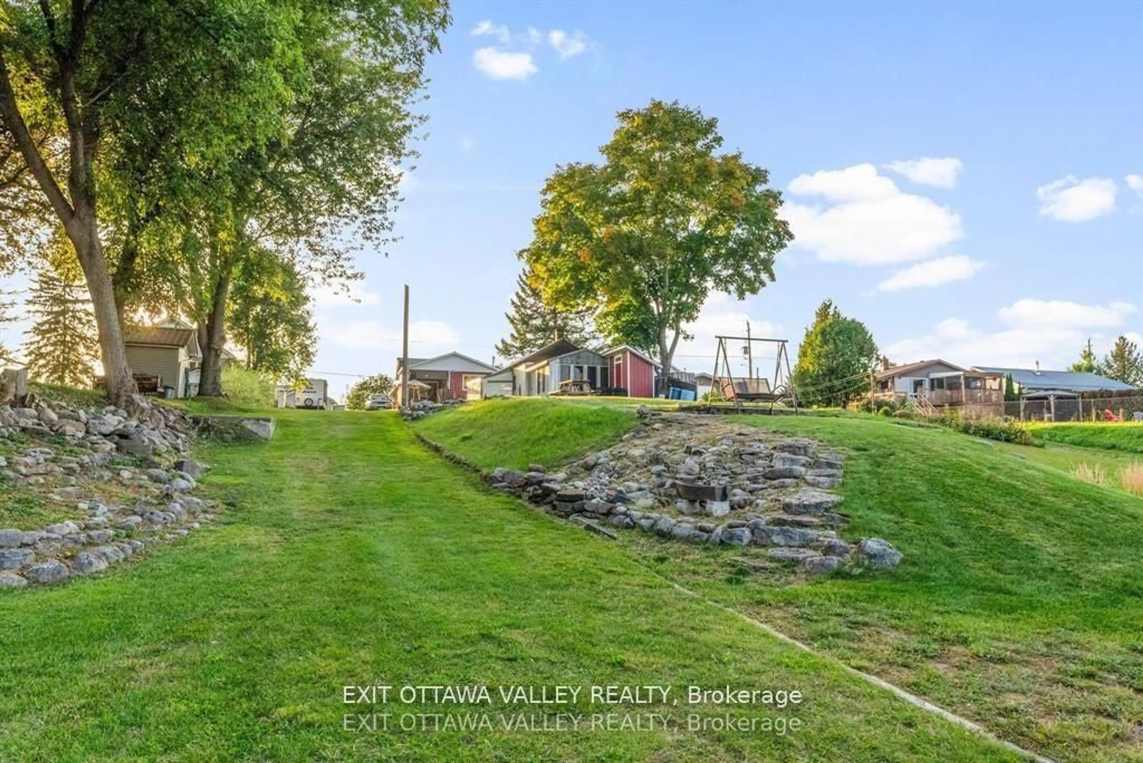 A pic from outside/outdoor area/front of a property/back of a property/a pic from drone, water/lake/river/ocean view for 44 Lacroix Bay Rd, Westmeath Ontario K0J 2L0
