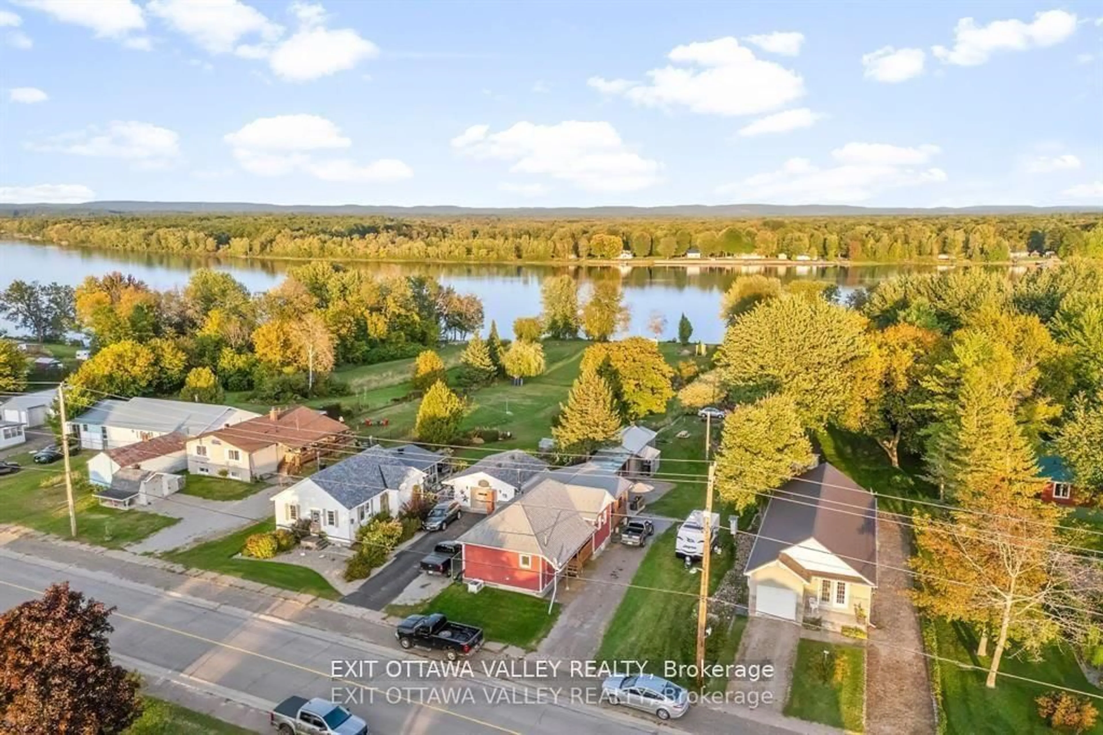 A pic from outside/outdoor area/front of a property/back of a property/a pic from drone, water/lake/river/ocean view for 44 Lacroix Bay Rd, Westmeath Ontario K0J 2L0