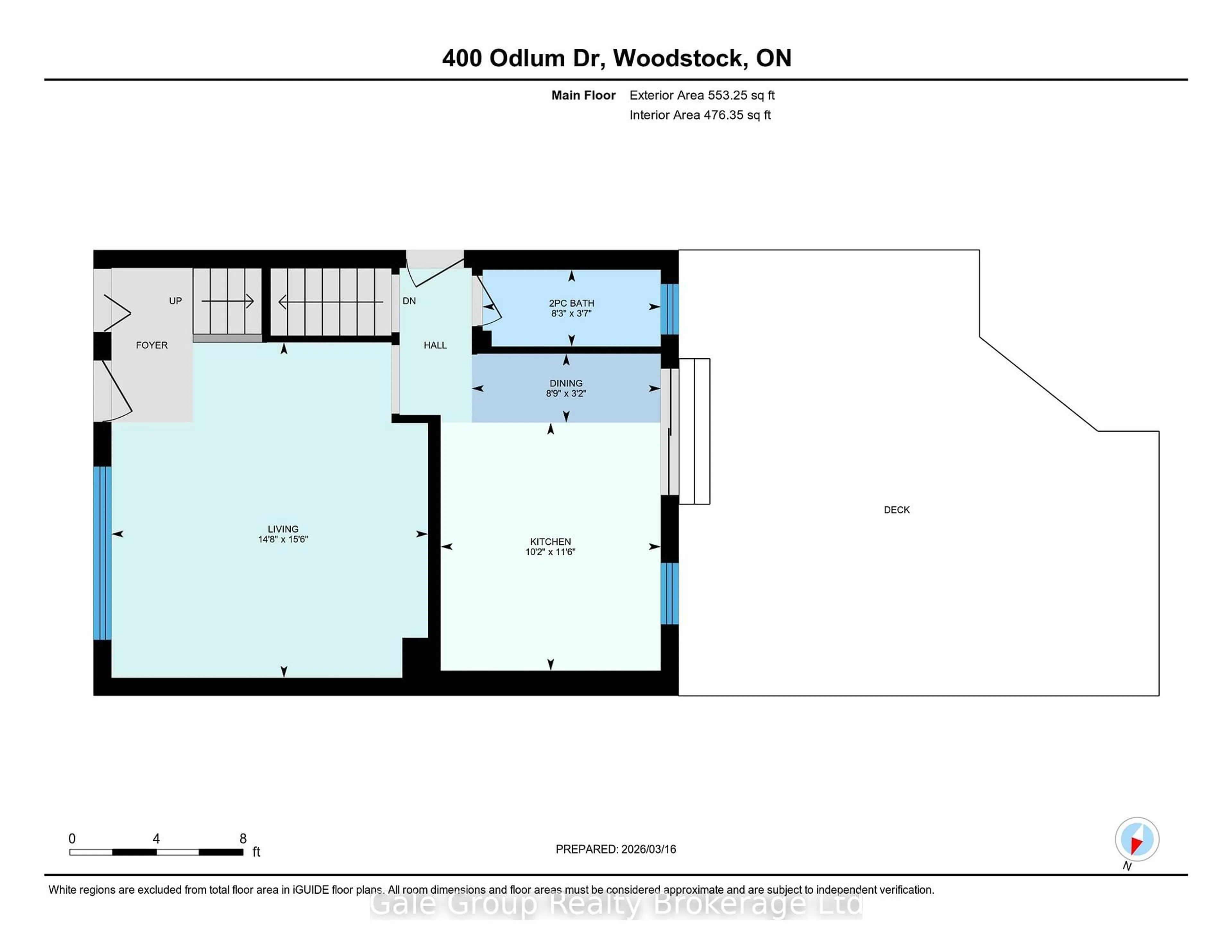 Floor plan for 400 Odlum Dr, Woodstock Ontario N4S 3S2