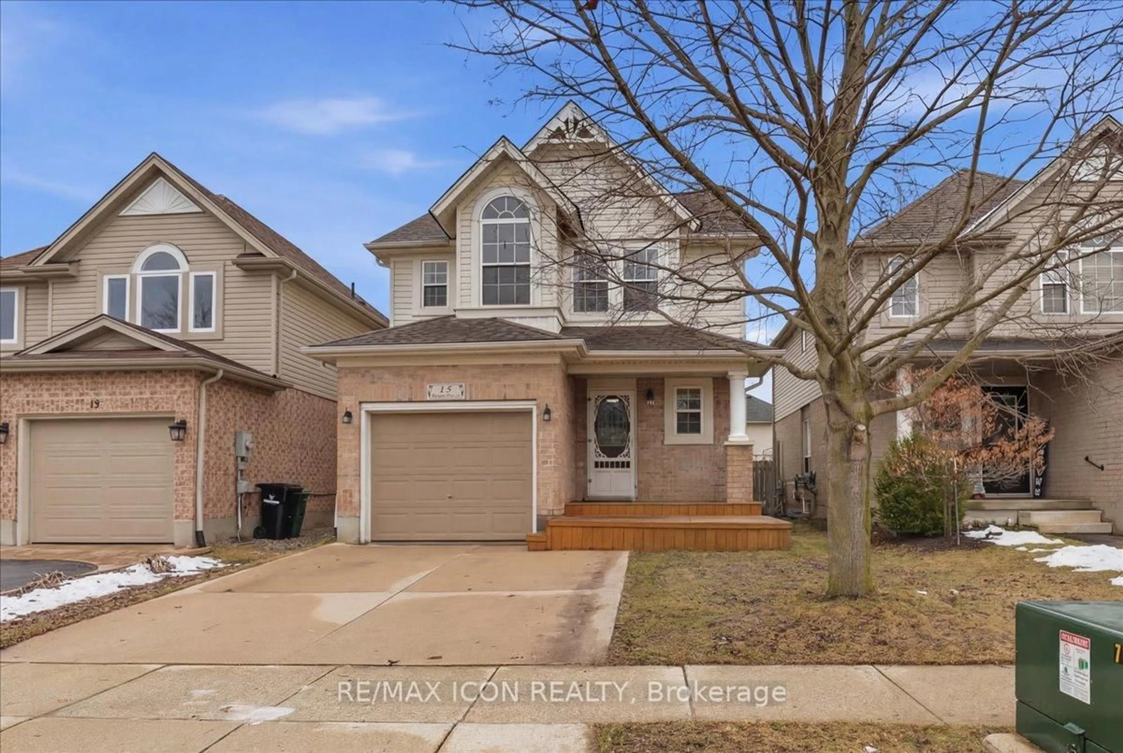 Home with vinyl exterior material, street for 15 Maryann Price Lane, Cambridge Ontario N3C 4K6