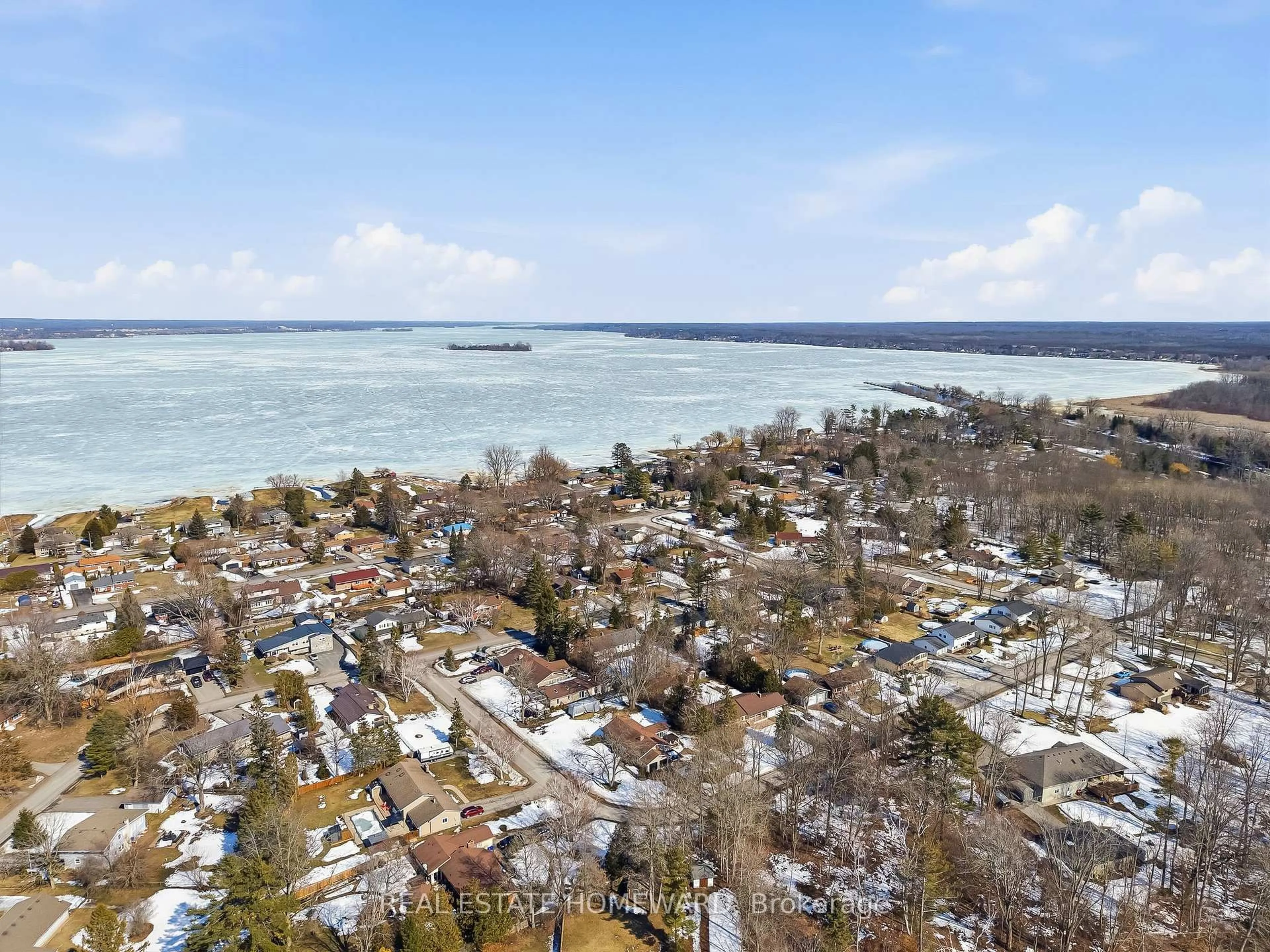 A pic from outside/outdoor area/front of a property/back of a property/a pic from drone, water/lake/river/ocean view for 4 Wayne Cres, Quinte West Ontario K0K 1L0