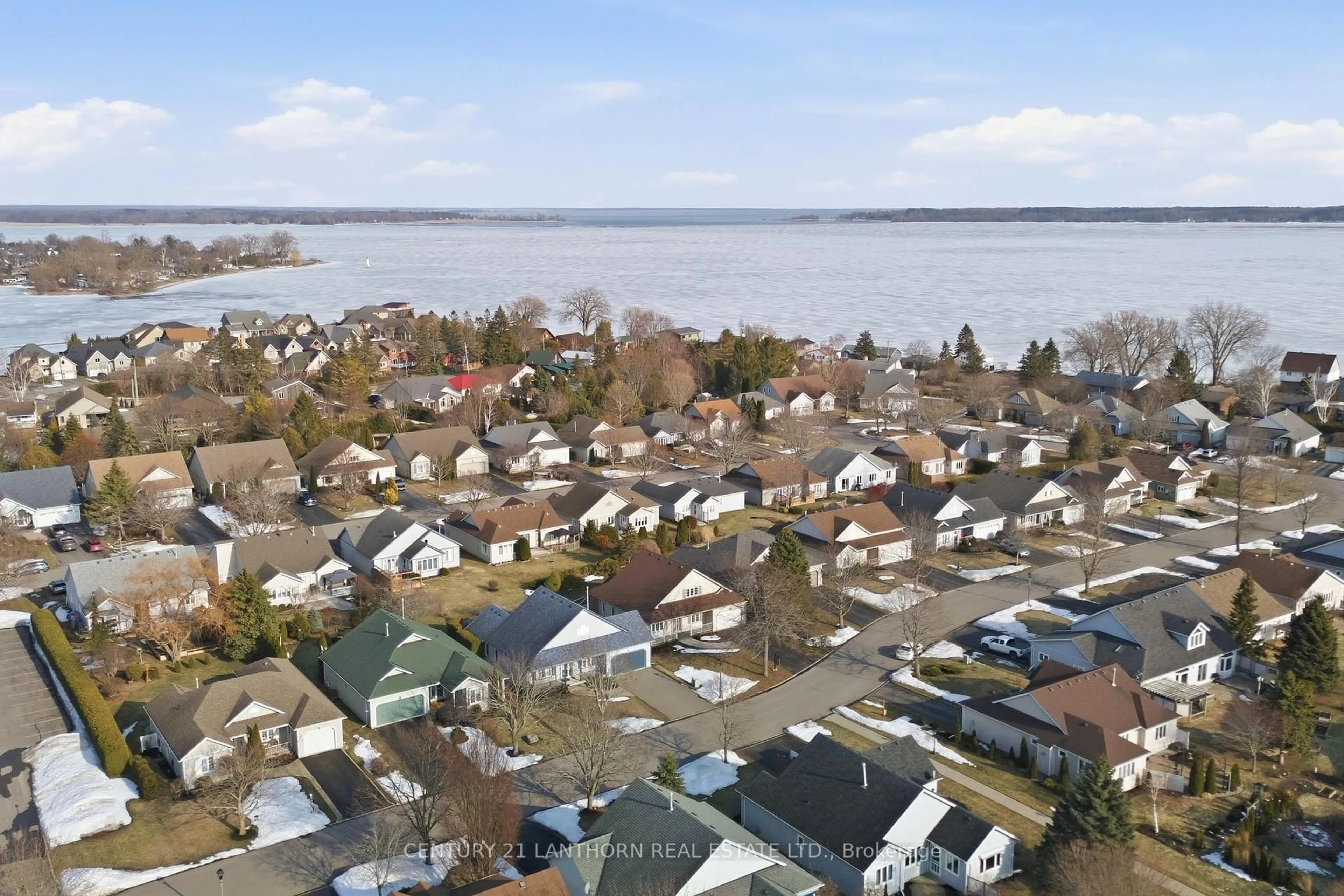 A pic from outside/outdoor area/front of a property/back of a property/a pic from drone, water/lake/river/ocean view for 13 Nesbitt Dr, Brighton Ontario K0K 1H0