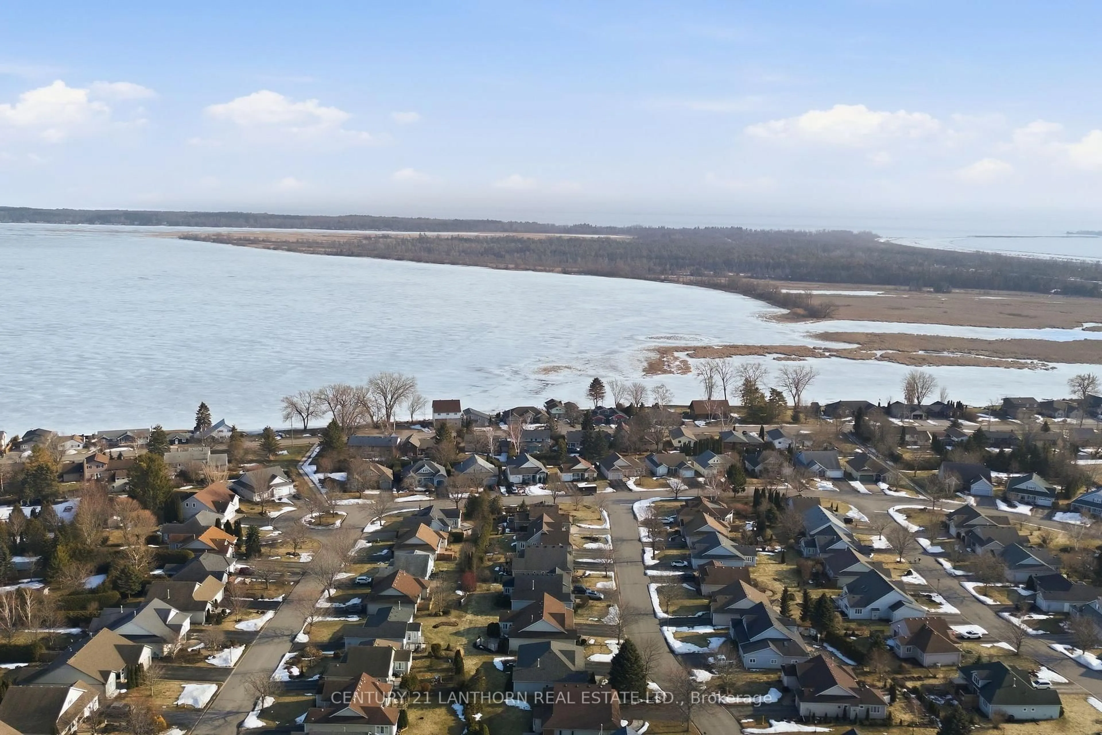 A pic from outside/outdoor area/front of a property/back of a property/a pic from drone, water/lake/river/ocean view for 13 Nesbitt Dr, Brighton Ontario K0K 1H0