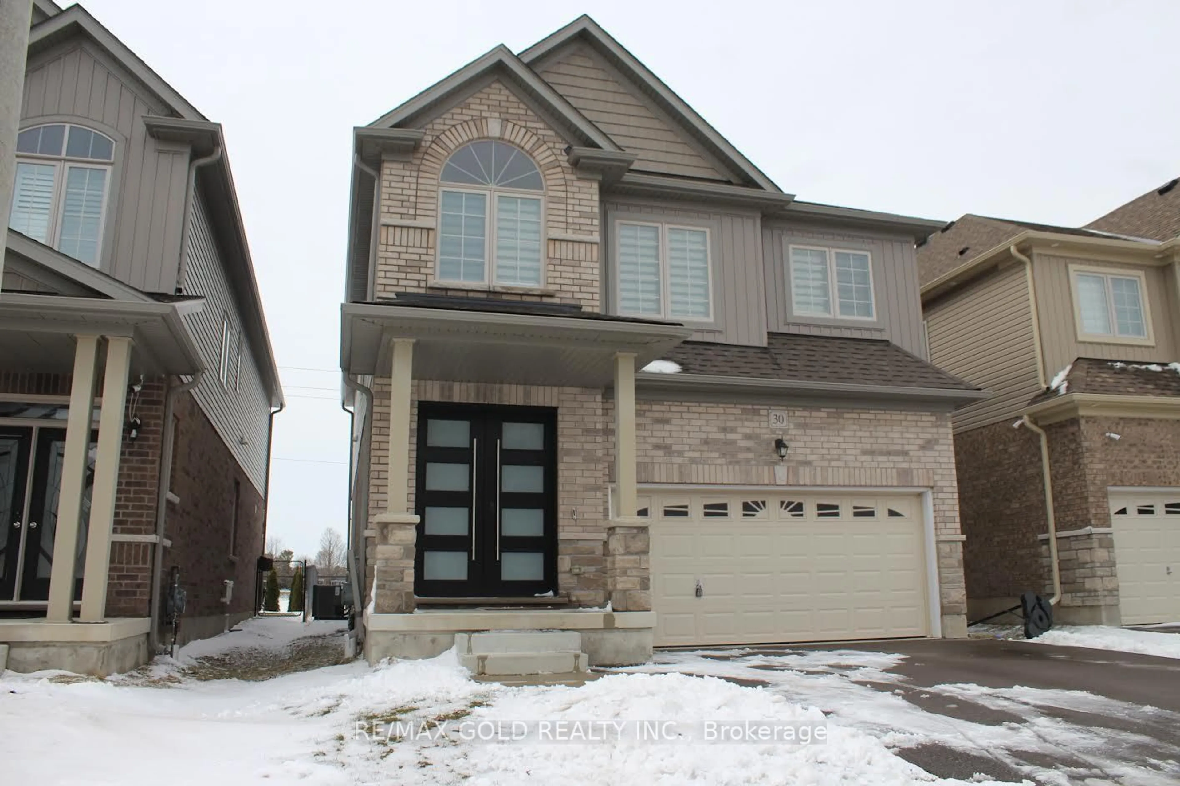 Home with brick exterior material, street for 30 Henry Maracle St, North Dumfries Ontario N0B 1E0