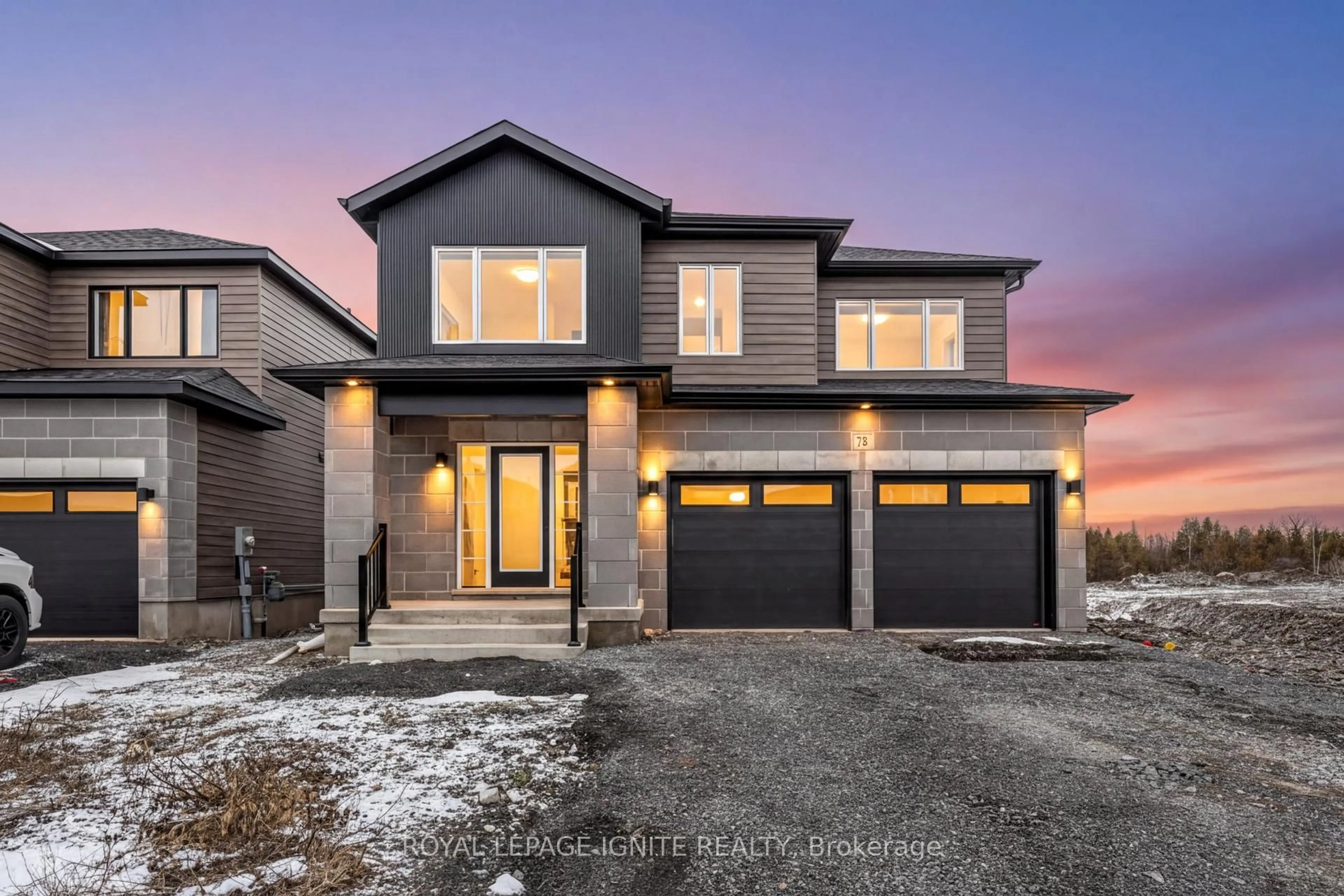 Home with brick exterior material, street for 75 Creighton Dr #Lot 72, Bissett Creek Ontario K0H 2H0