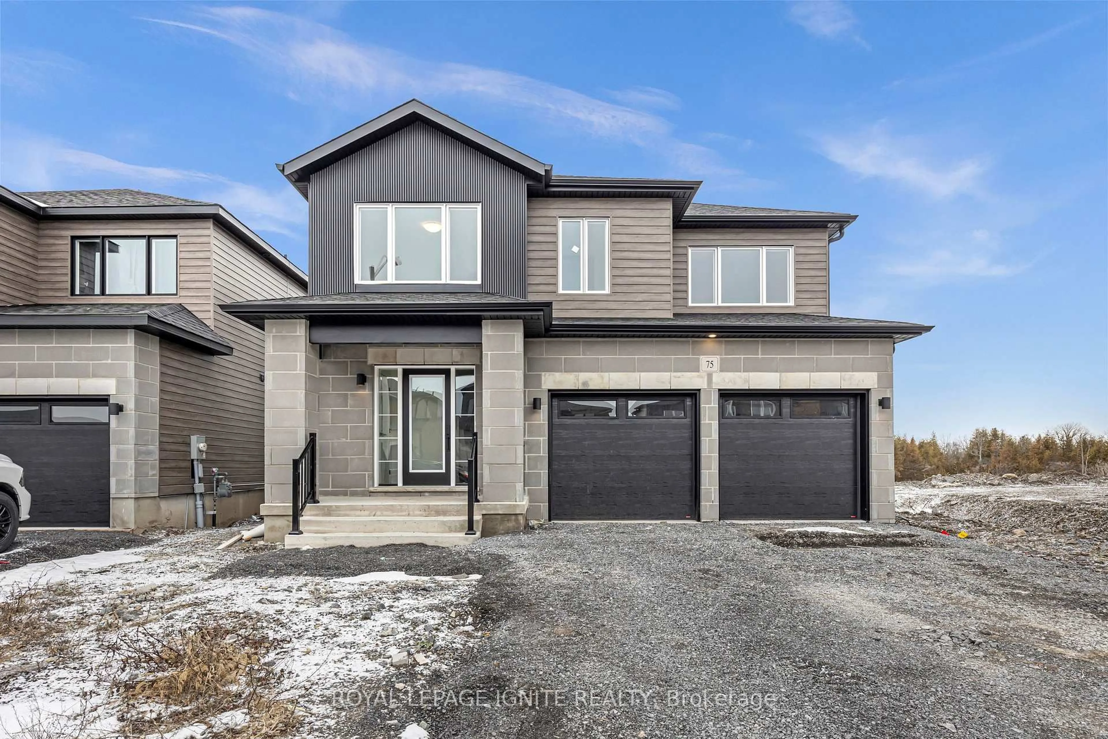 Home with brick exterior material, street for 75 Creighton Dr #Lot 72, Bissett Creek Ontario K0H 2H0