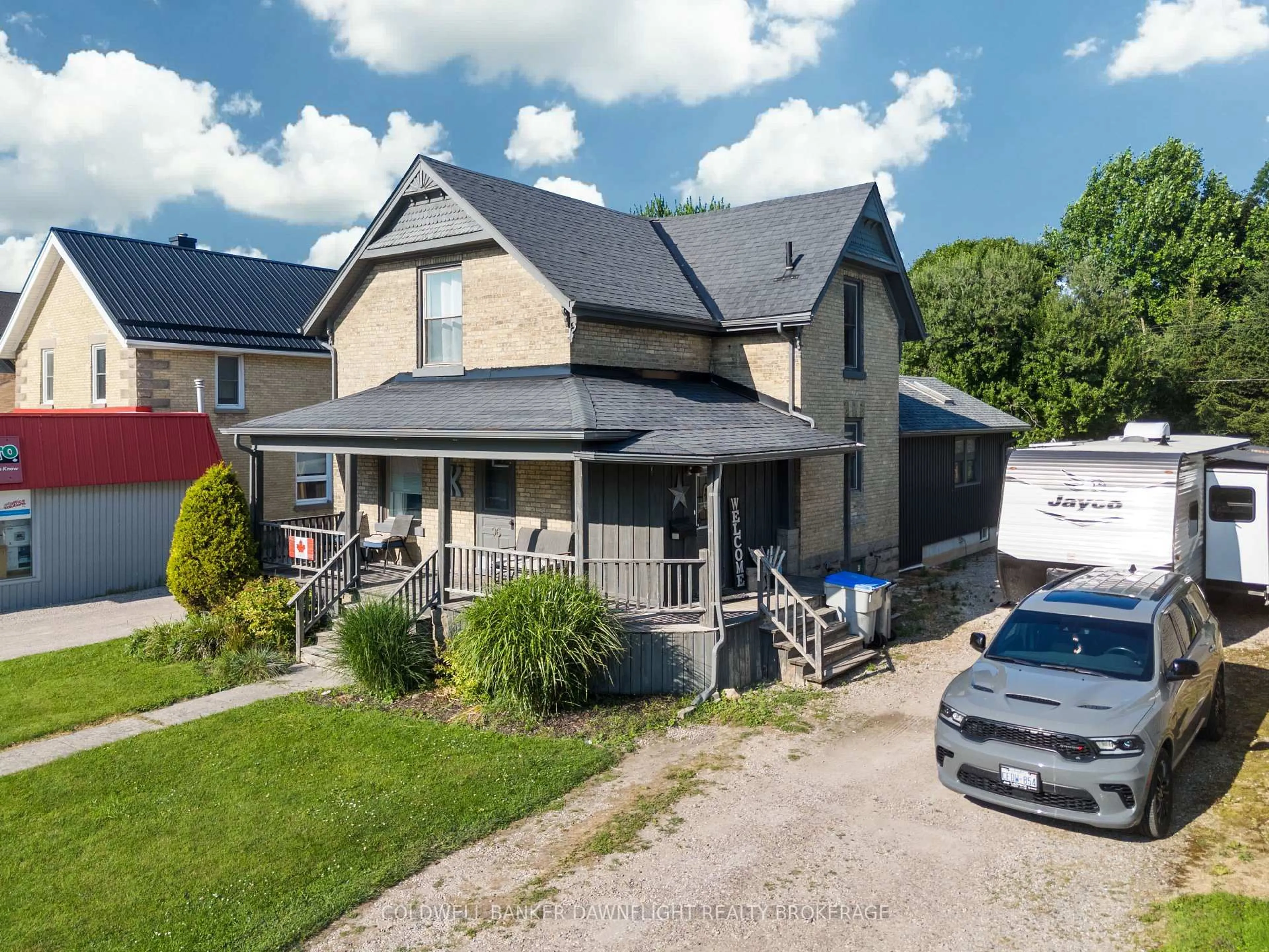 A pic from outside/outdoor area/front of a property/back of a property/a pic from drone, street for 96 Main St, South Huron Ontario N0M 1S1