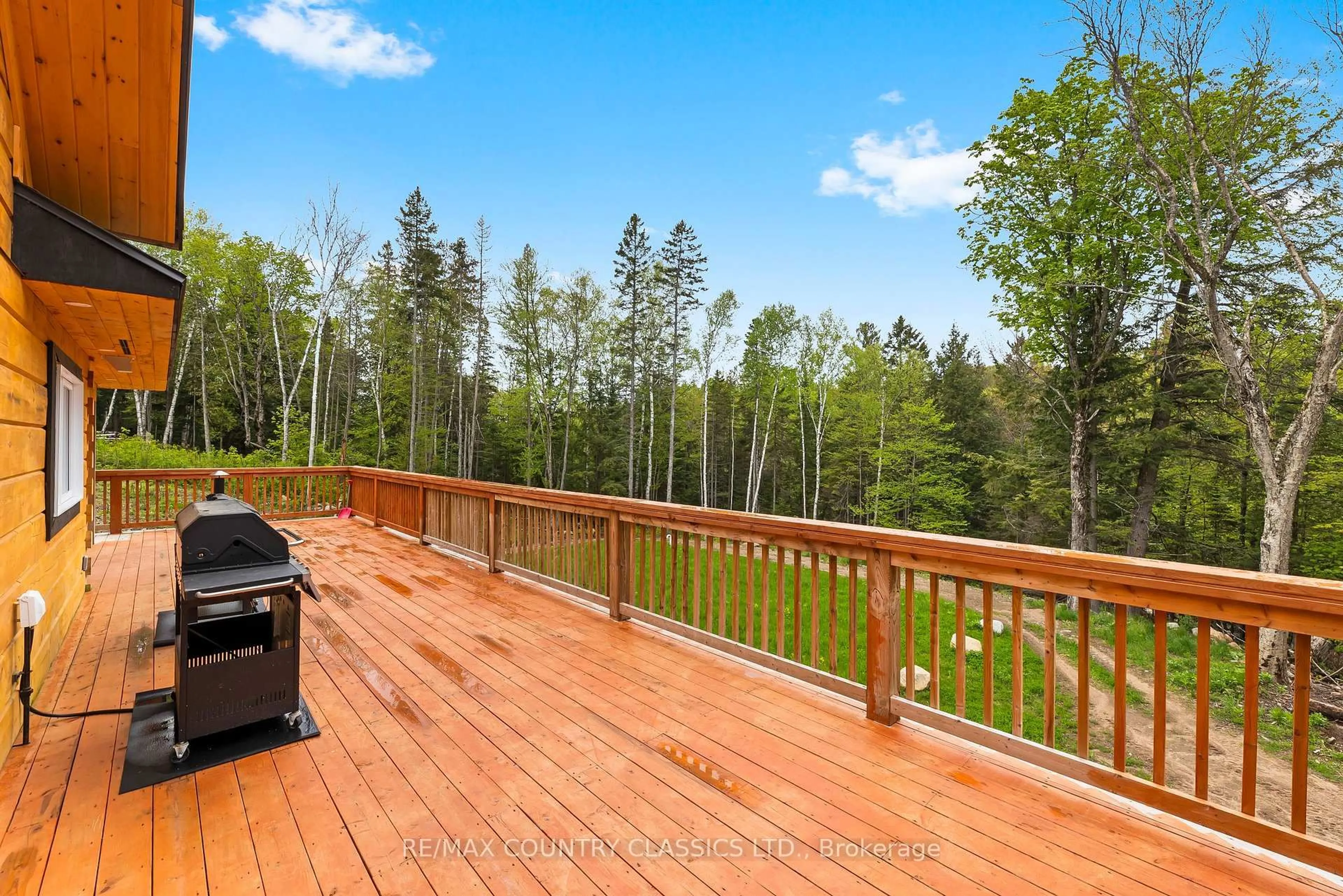 Patio, forest/trees view for 511 Brethour Rd, Bancroft Ontario K0L 1C0