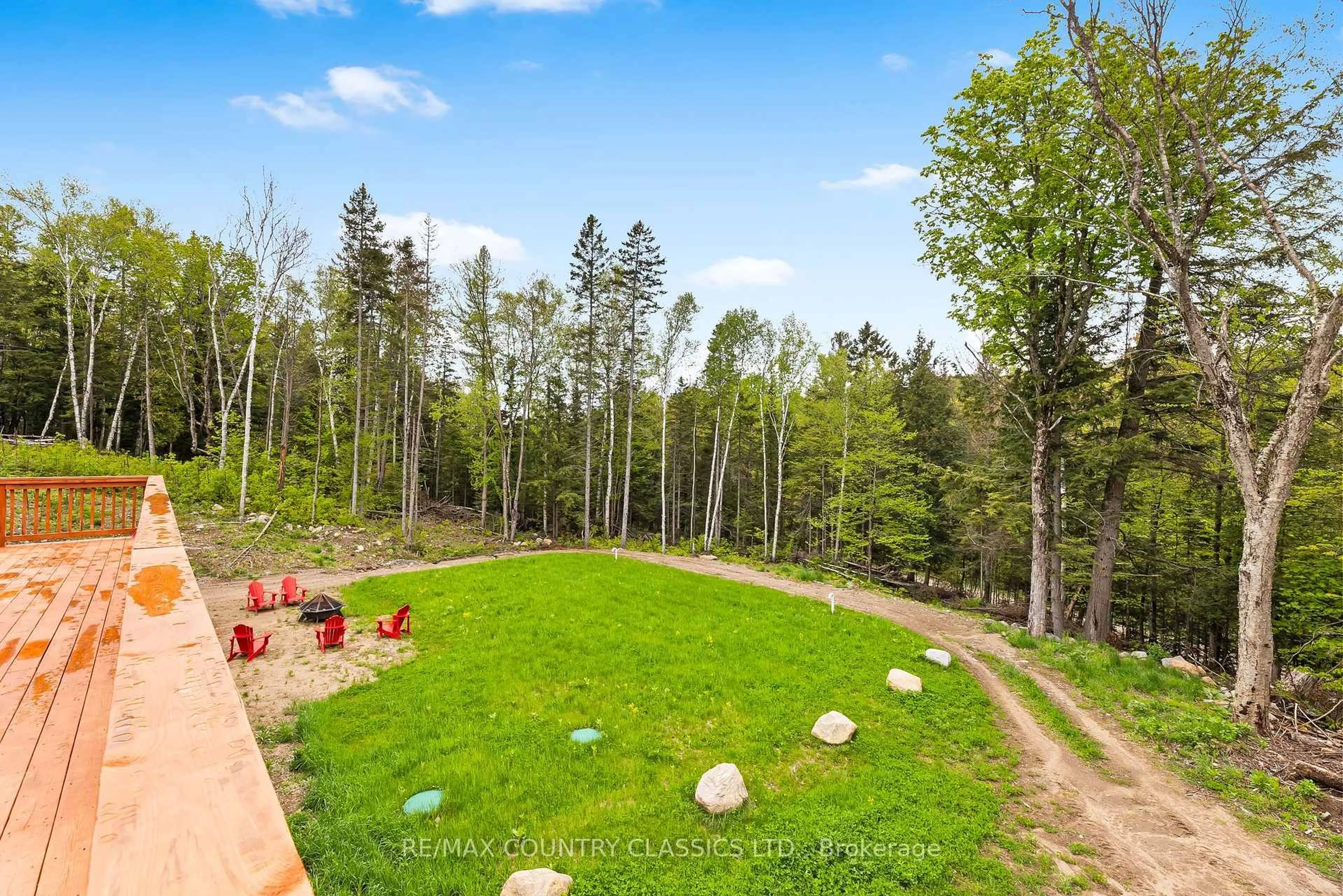 Patio, forest/trees view for 511 Brethour Rd, Bancroft Ontario K0L 1C0