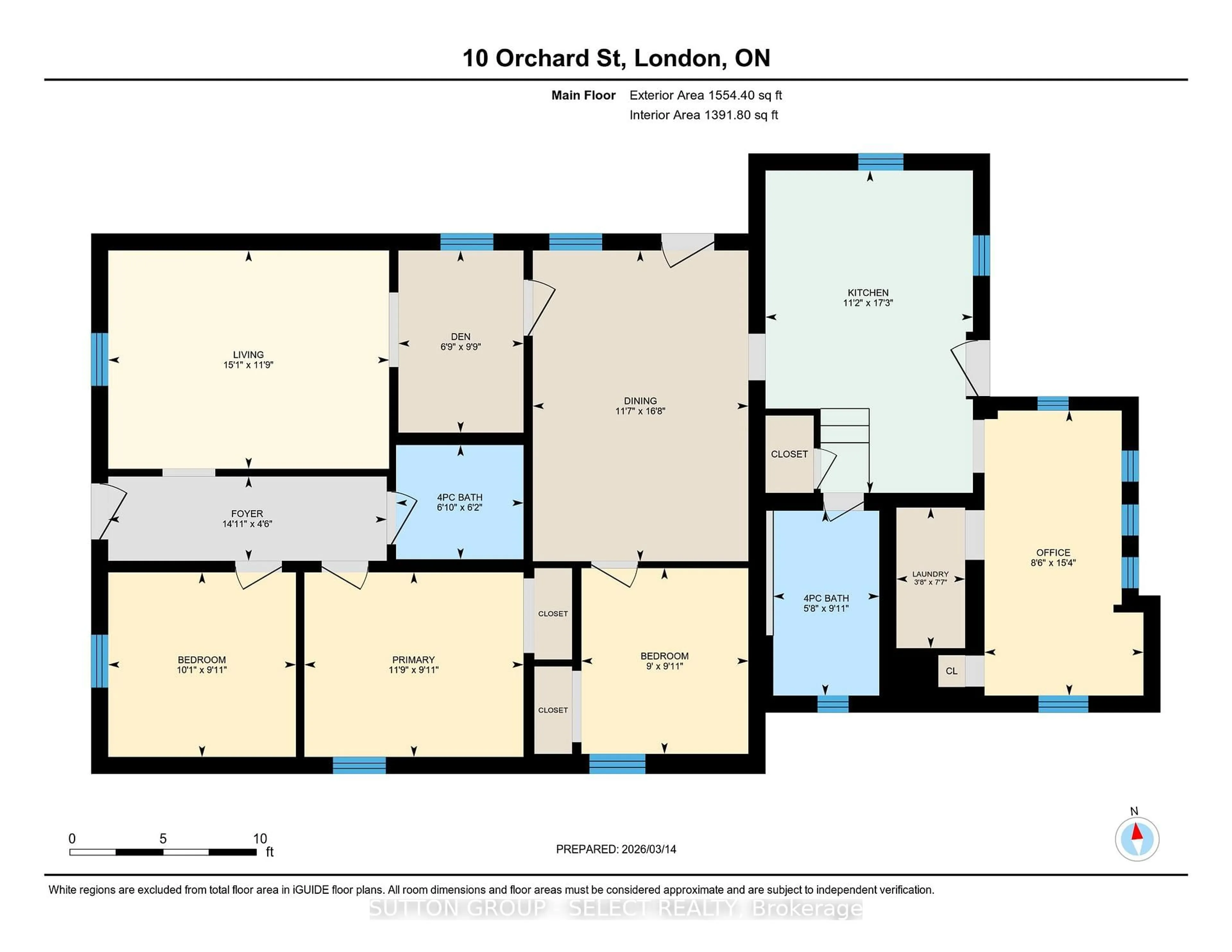 Floor plan for 10 Orchard St, London South Ontario N6J 2R3