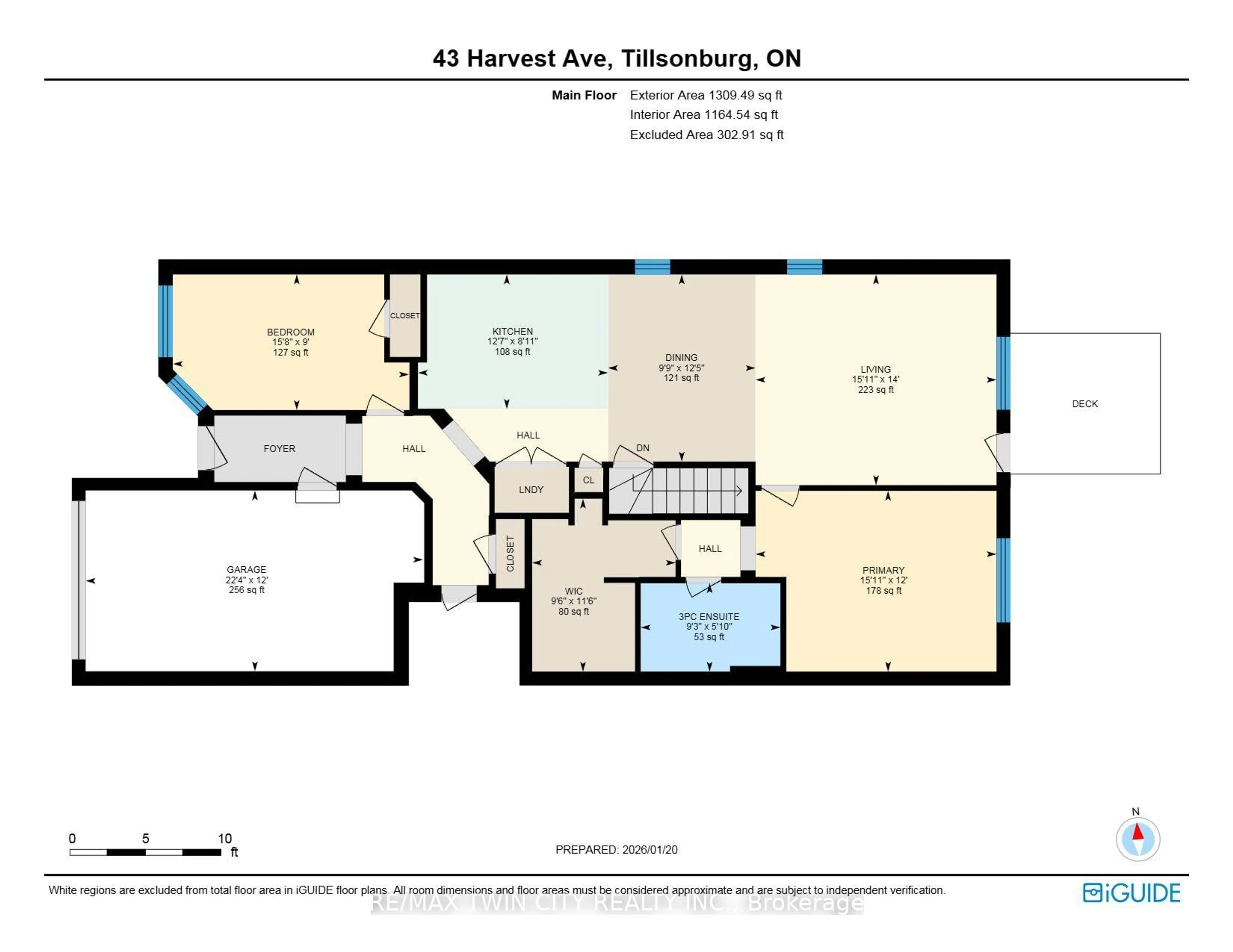Floor plan for 43 Harvest Ave, Tillsonburg Ontario N4G 0H9
