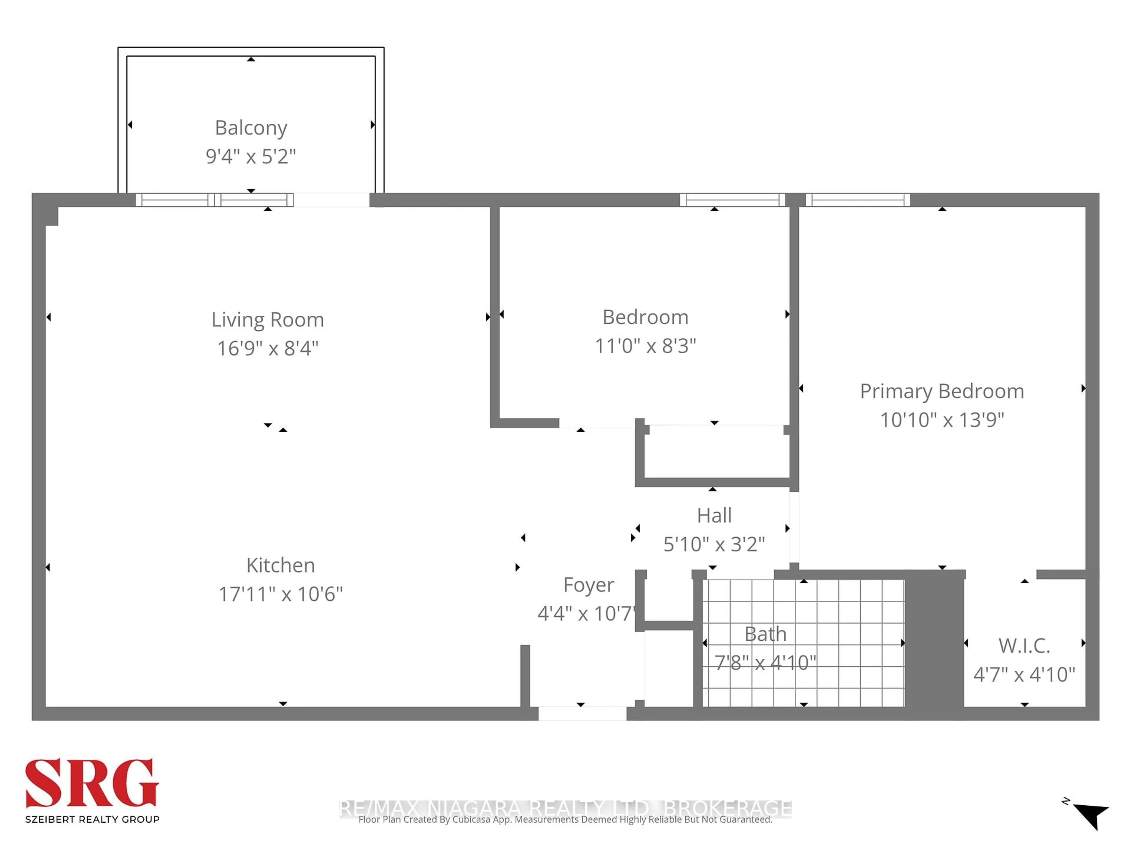 Floor plan for 198 Scott St #308, St. Catharines Ontario L2N 5T3