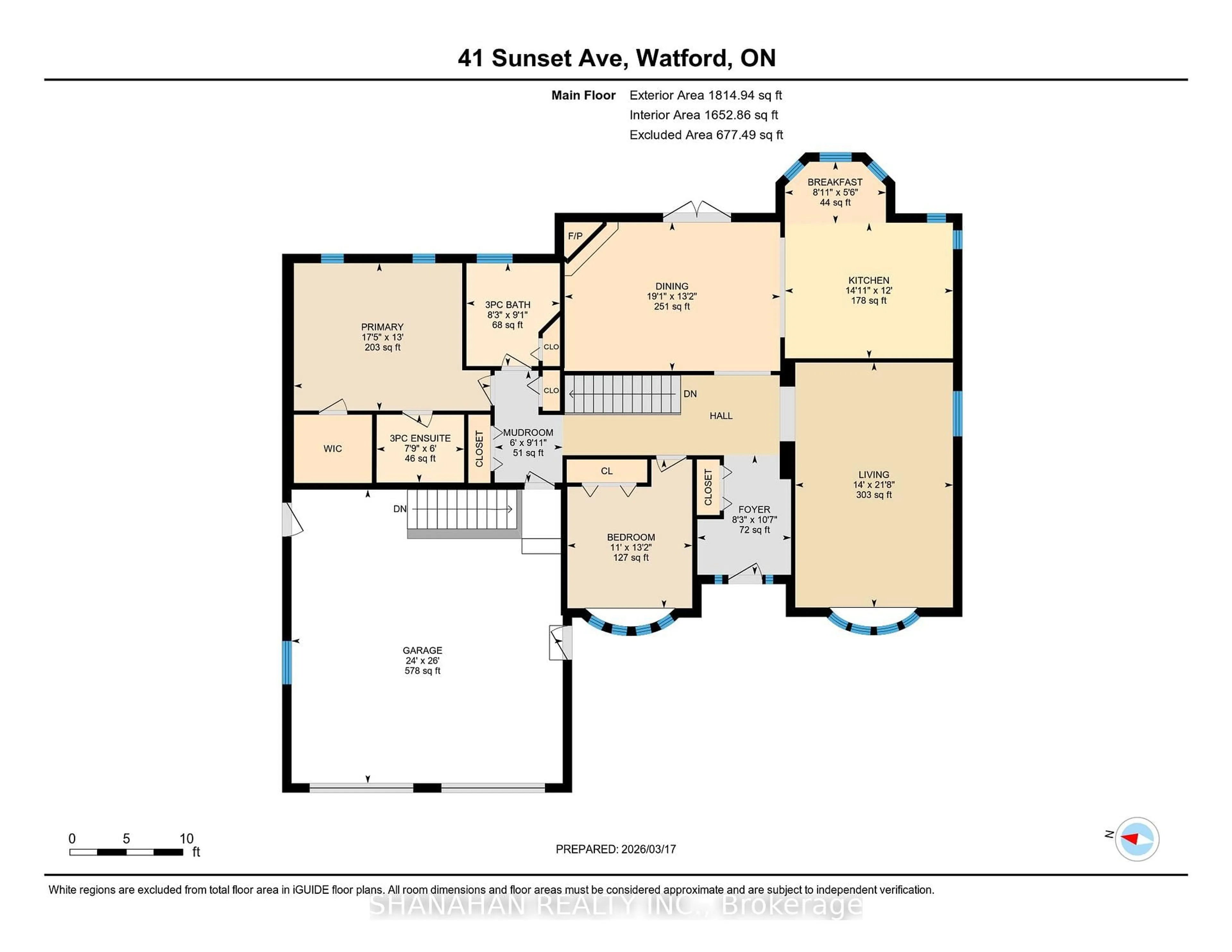 Floor plan for 41 Sunset Ave, Warwick Ontario N0M 2S0
