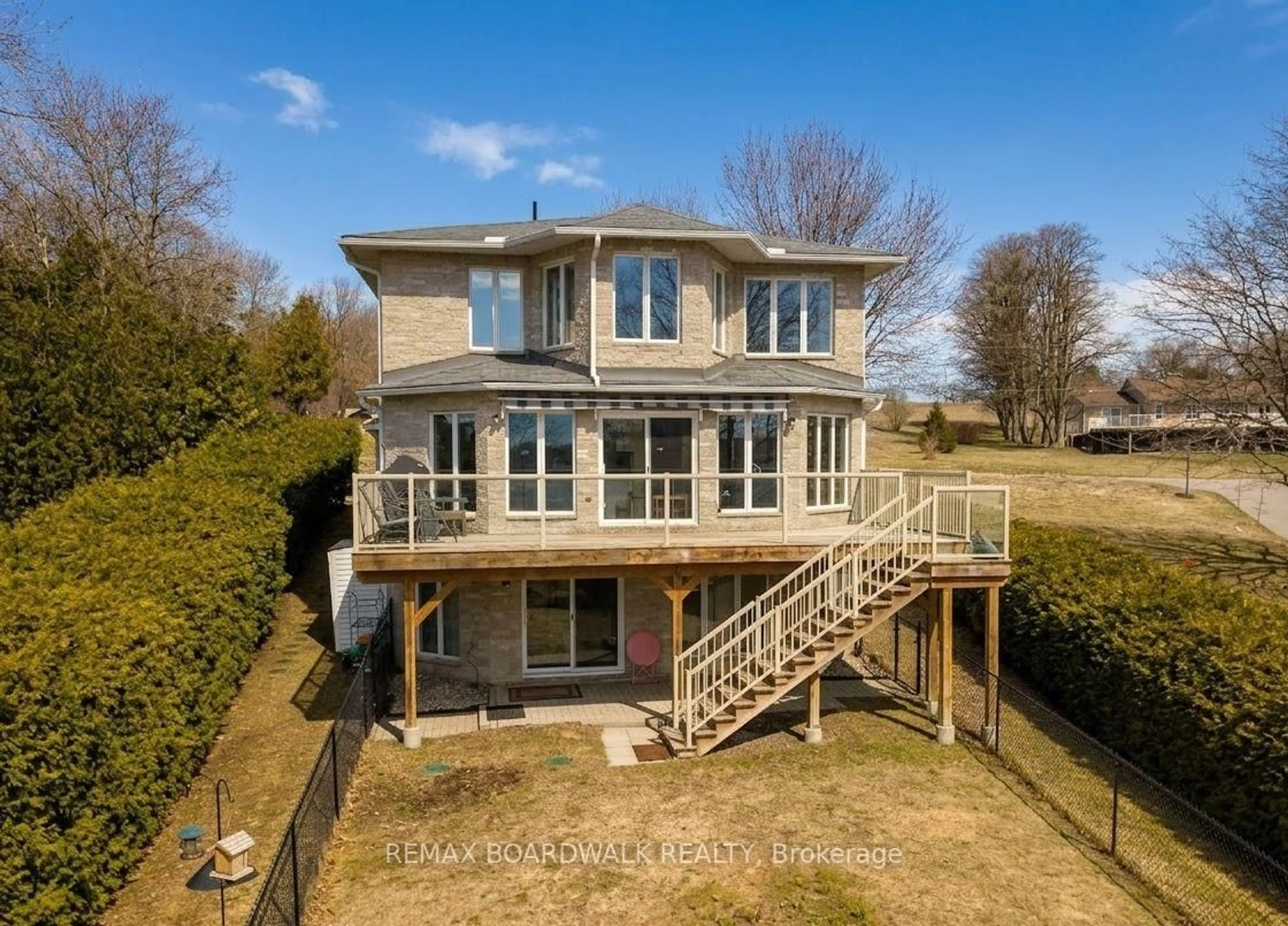 A pic from outside/outdoor area/front of a property/back of a property/a pic from drone, water/lake/river/ocean view for 806 River Acres Dr, Elizabethtown-Kitley Ontario K6V 5T1