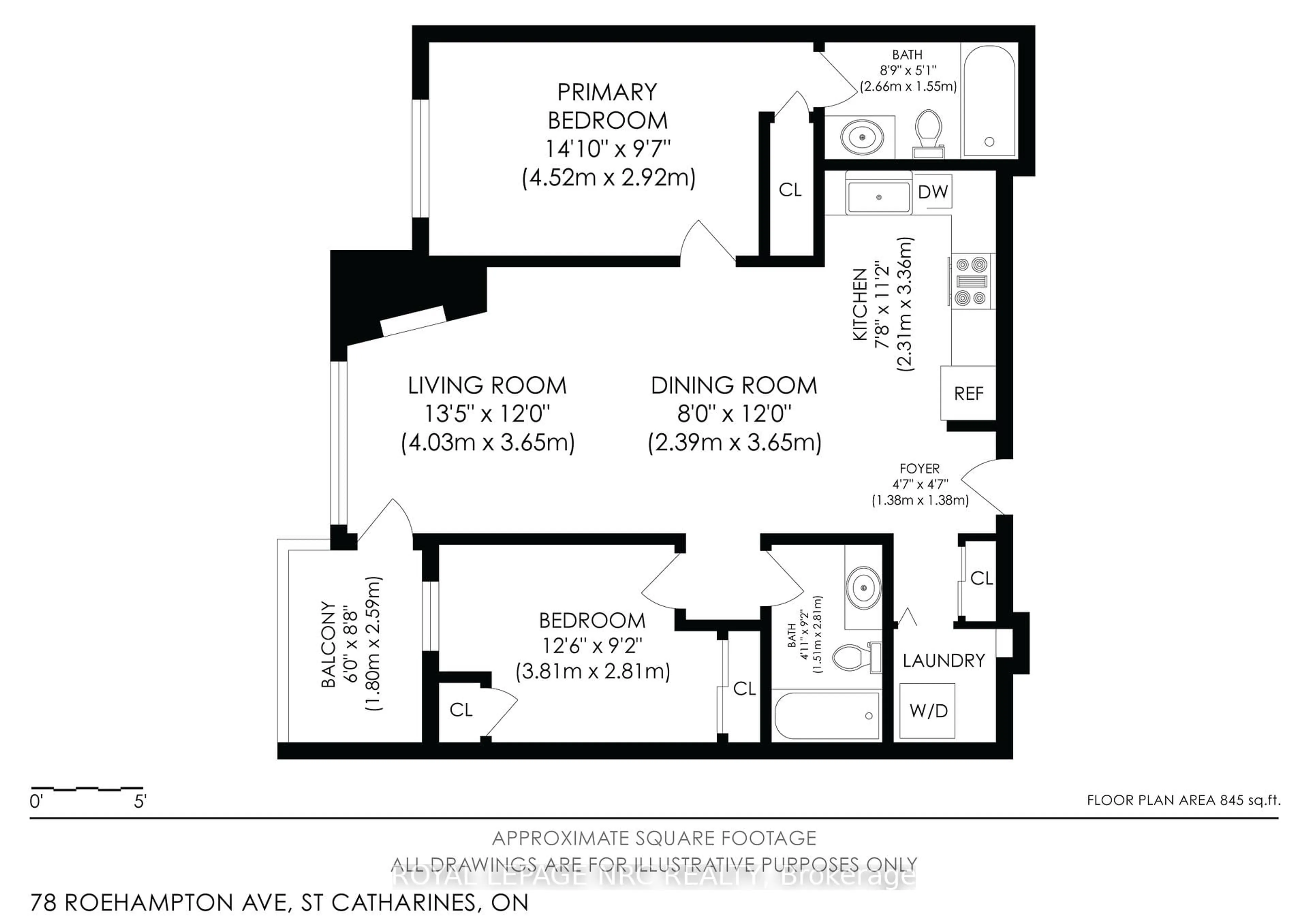 Floor plan for 78 ROEHAMPTON Ave #219, St. Catharines Ontario L2M 7W9