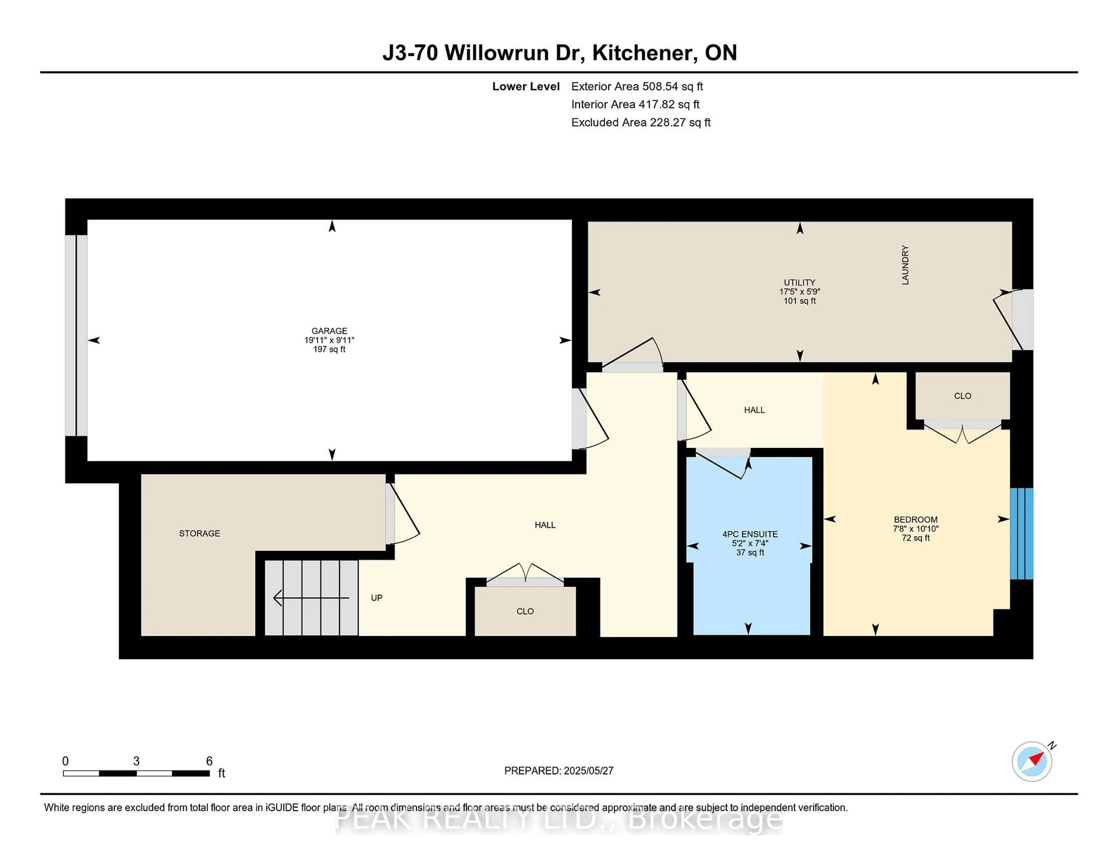 Floor plan for 70 Willowrun Dr #J-3, Kitchener Ontario N2A 0J3