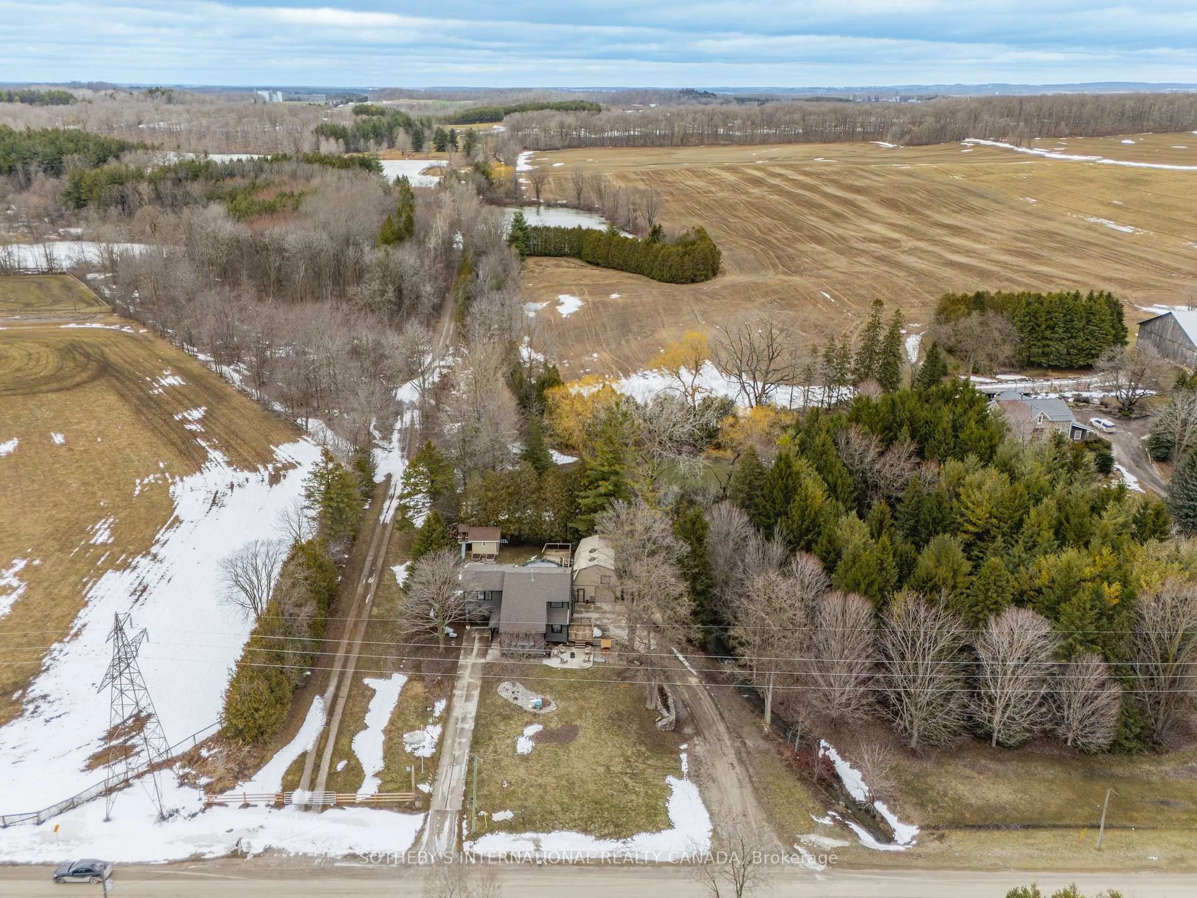 A pic from outside/outdoor area/front of a property/back of a property/a pic from drone, forest/trees view for 1920 37 Line, Wilmot Ontario N3A 4B9