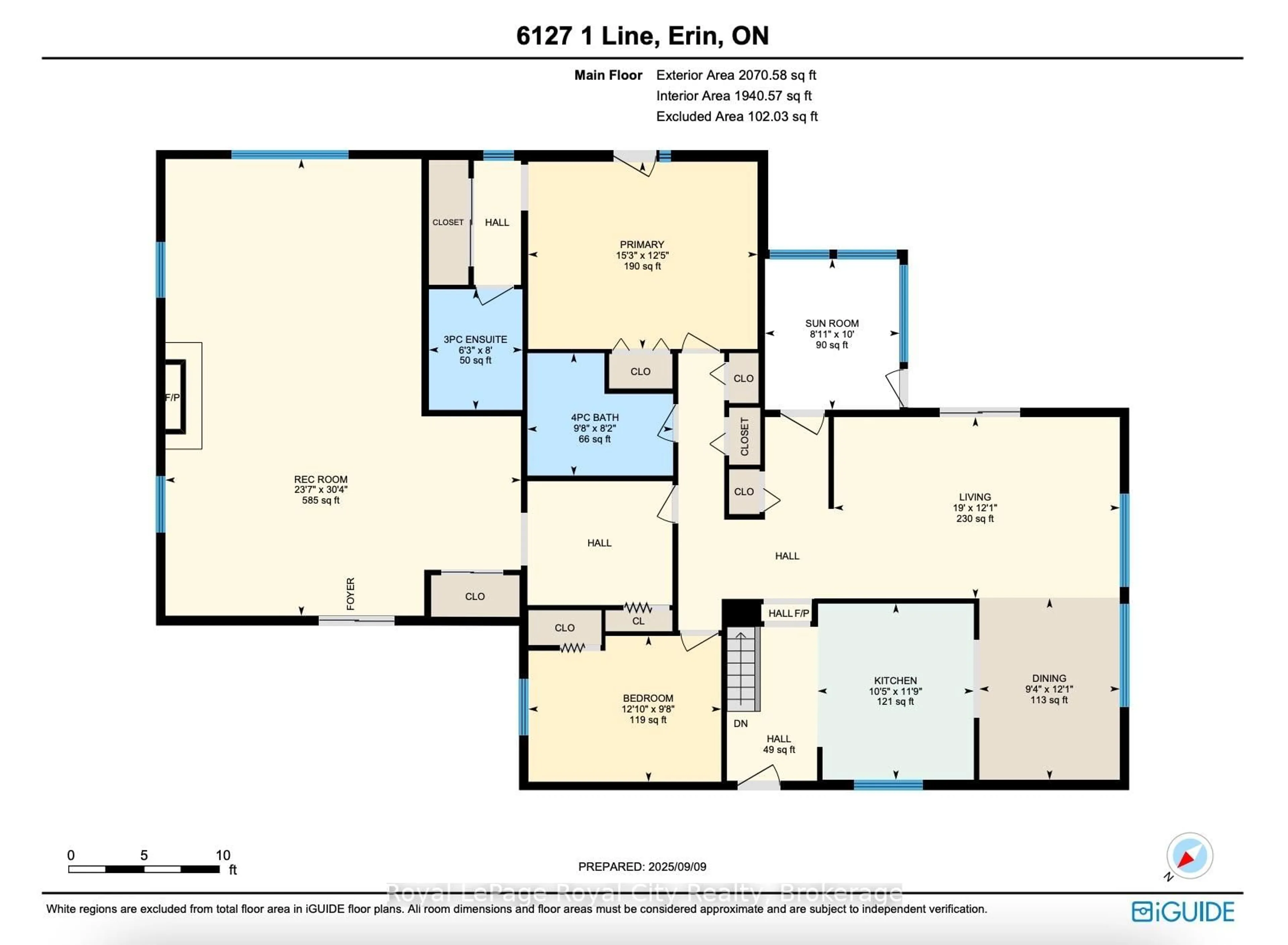 Floor plan for 6127 First Line, Erin Ontario L0N 1N0