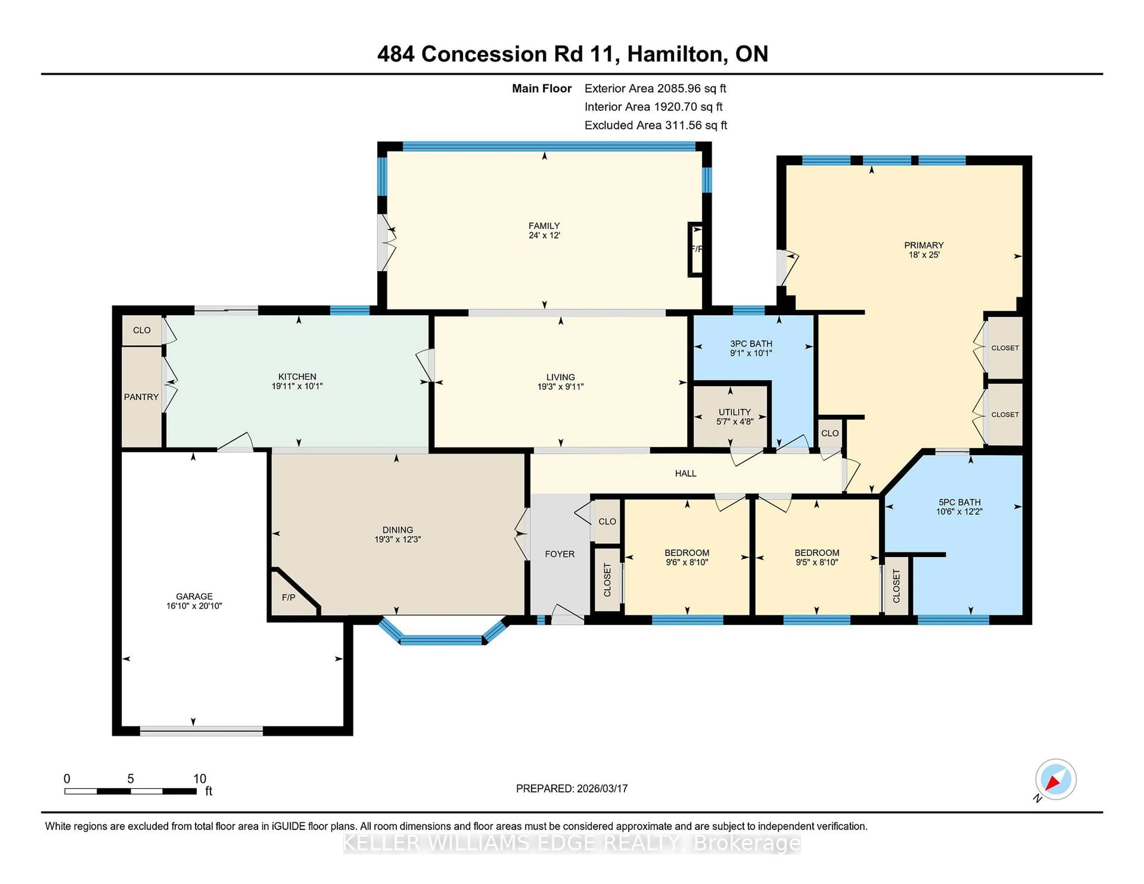 Floor plan for 484 11TH CONCESSION Rd, Hamilton Ontario L8B 1J1