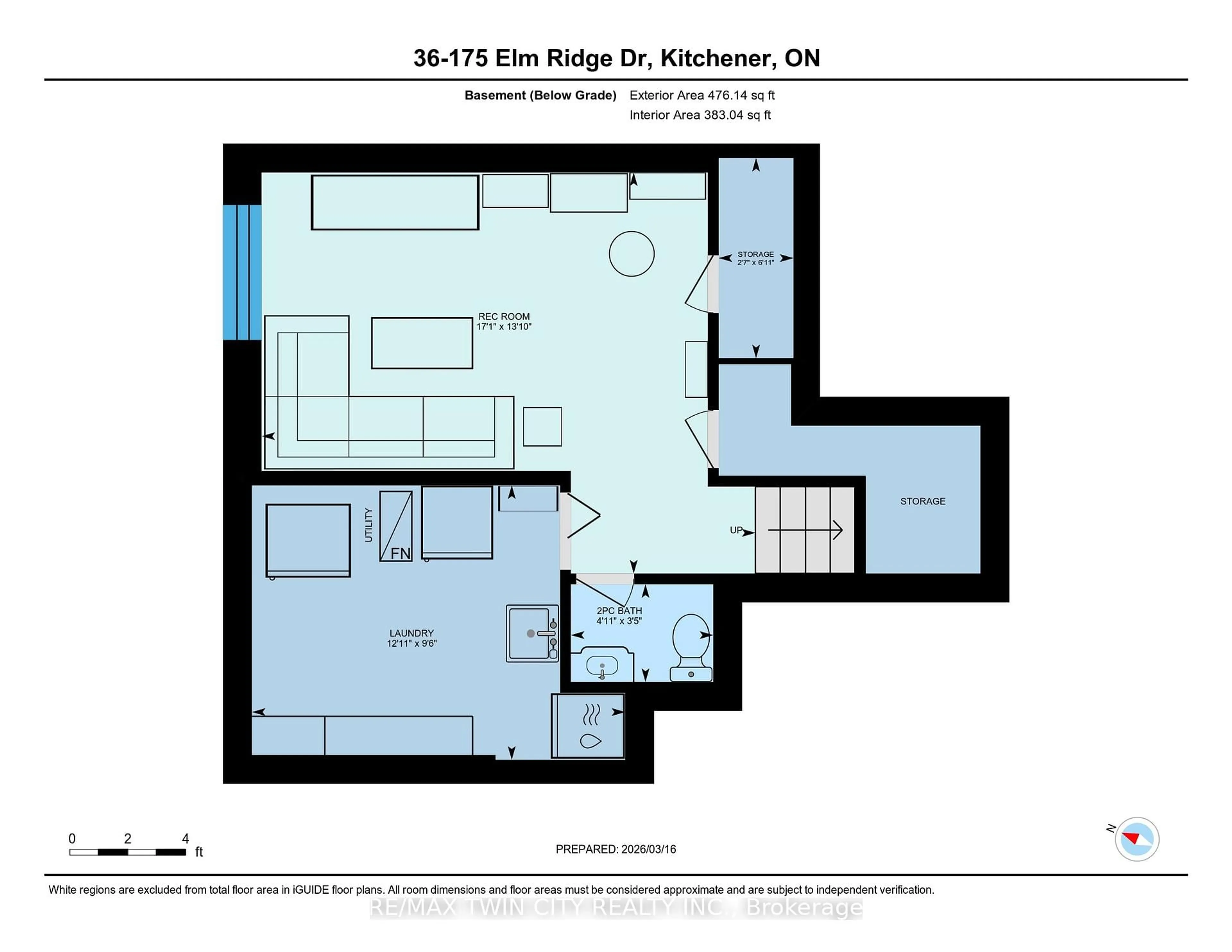 Floor plan for 175 Elm Ridge Dr #36, Kitchener Ontario N2N 1L7