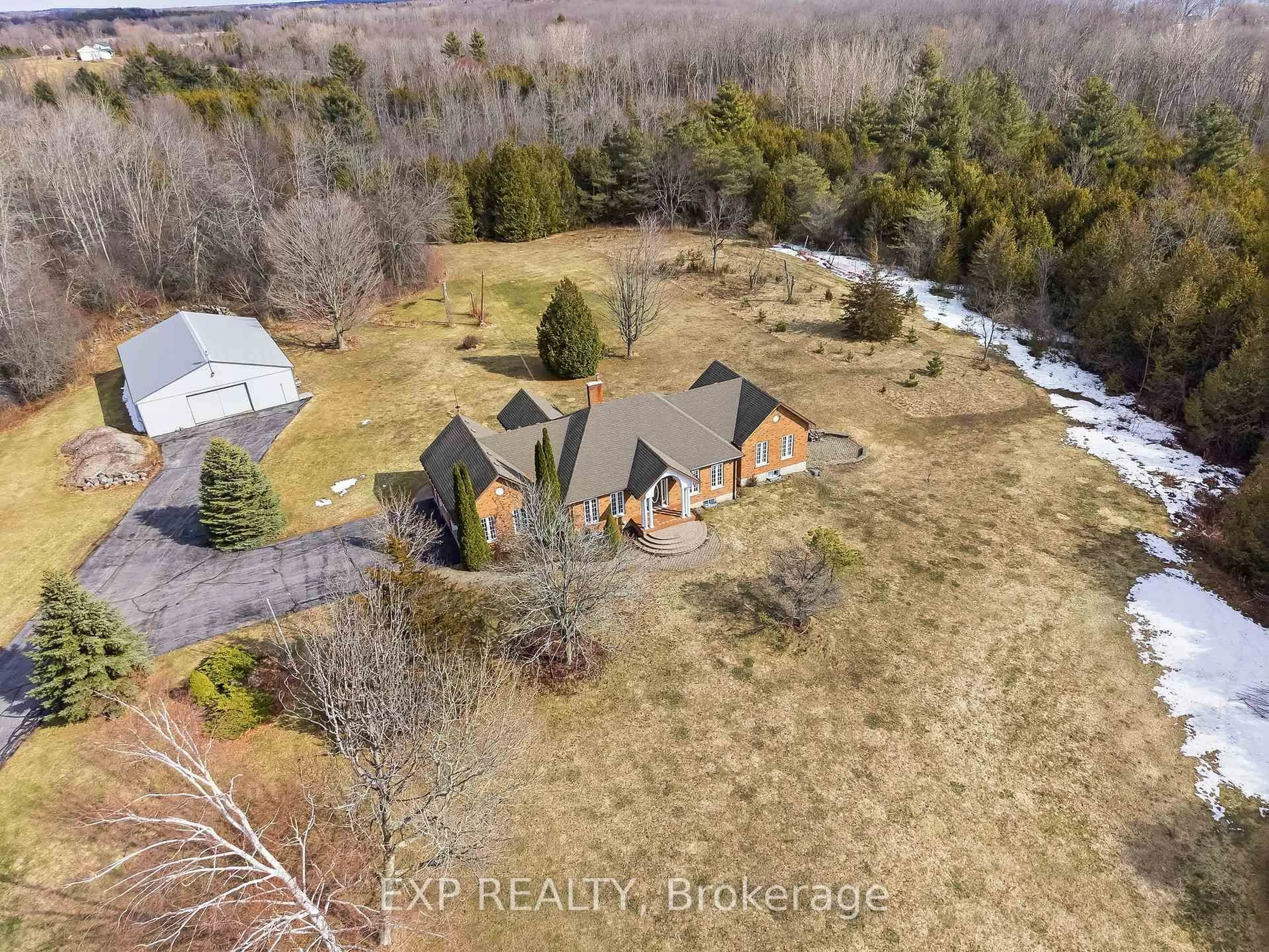 A pic from outside/outdoor area/front of a property/back of a property/a pic from drone, water/lake/river/ocean view for 1497 Pentecostal Rd, Hamilton Township Ontario K9A 4J8