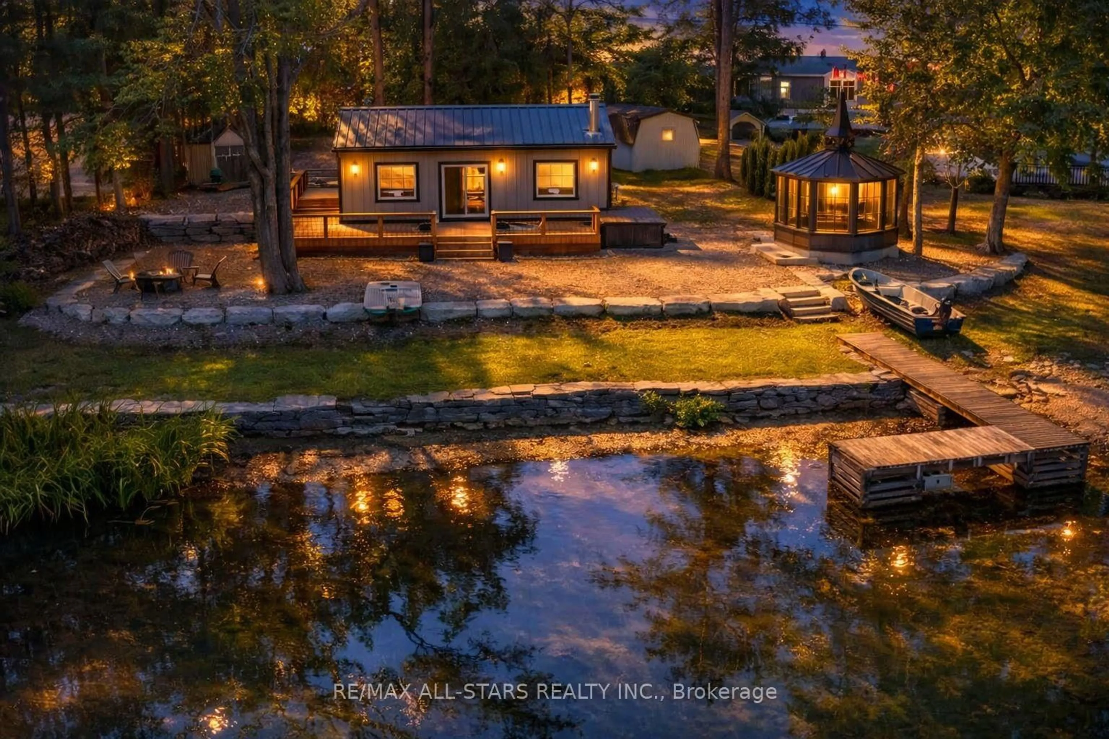 A pic from outside/outdoor area/front of a property/back of a property/a pic from drone, water/lake/river/ocean view for 11 Little Bay Dr, Kawartha Lakes Ontario K0M 2L0