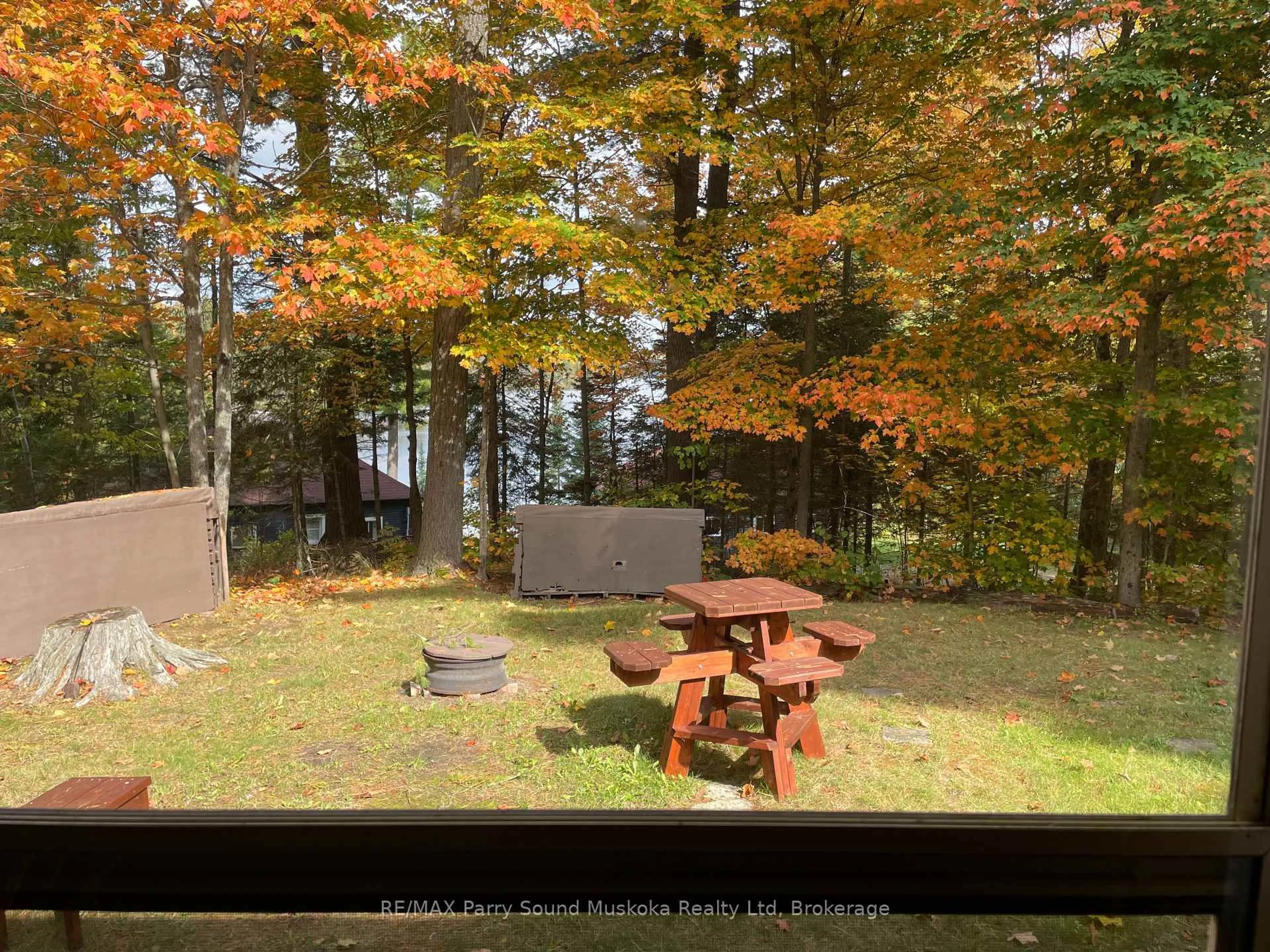 Patio, forest/trees view for 39 WEBER Rd, Parry Sound Remote Area Ontario P0H 1S0