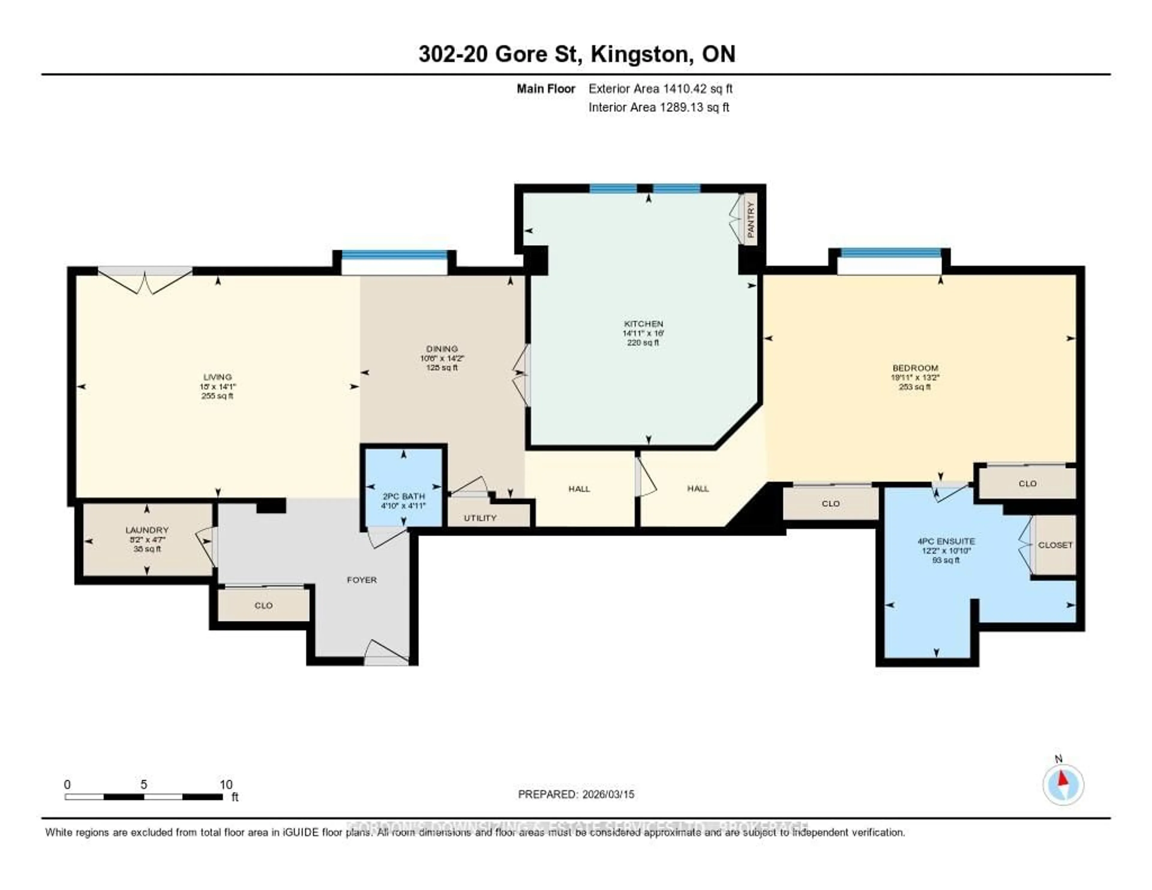 Floor plan for 20 Gore St #302, Kingston Ontario K7L 2L1