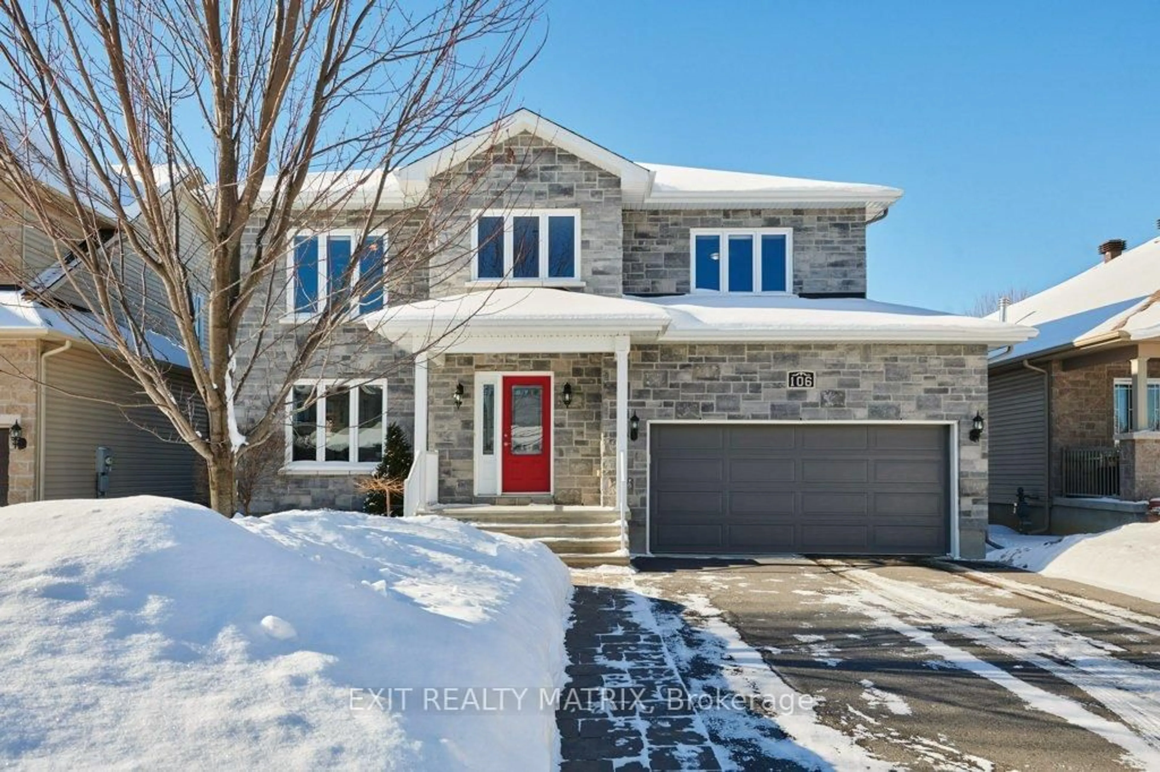 Home with brick exterior material, street for 106 Cobblestone Dr, Russell Ontario K4R 0B2