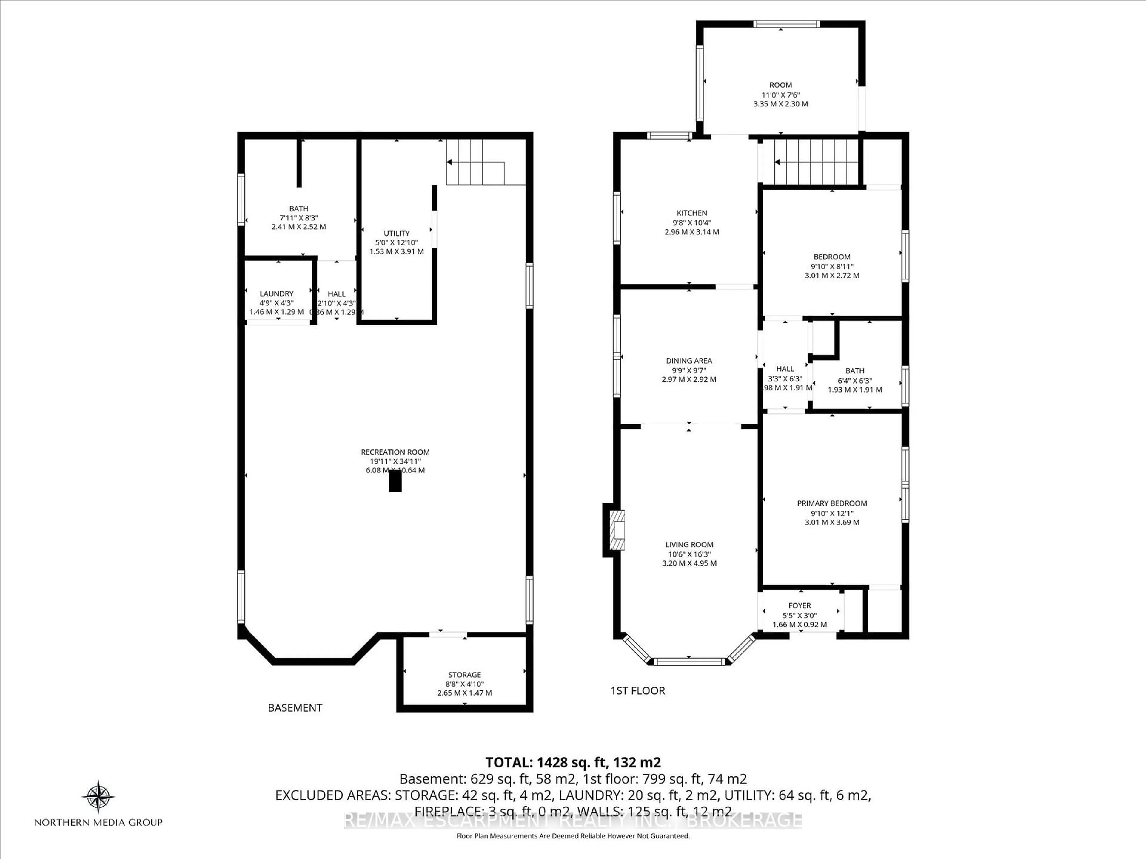 Floor plan for 121 Cameron Ave, Hamilton Ontario L8K 2X6