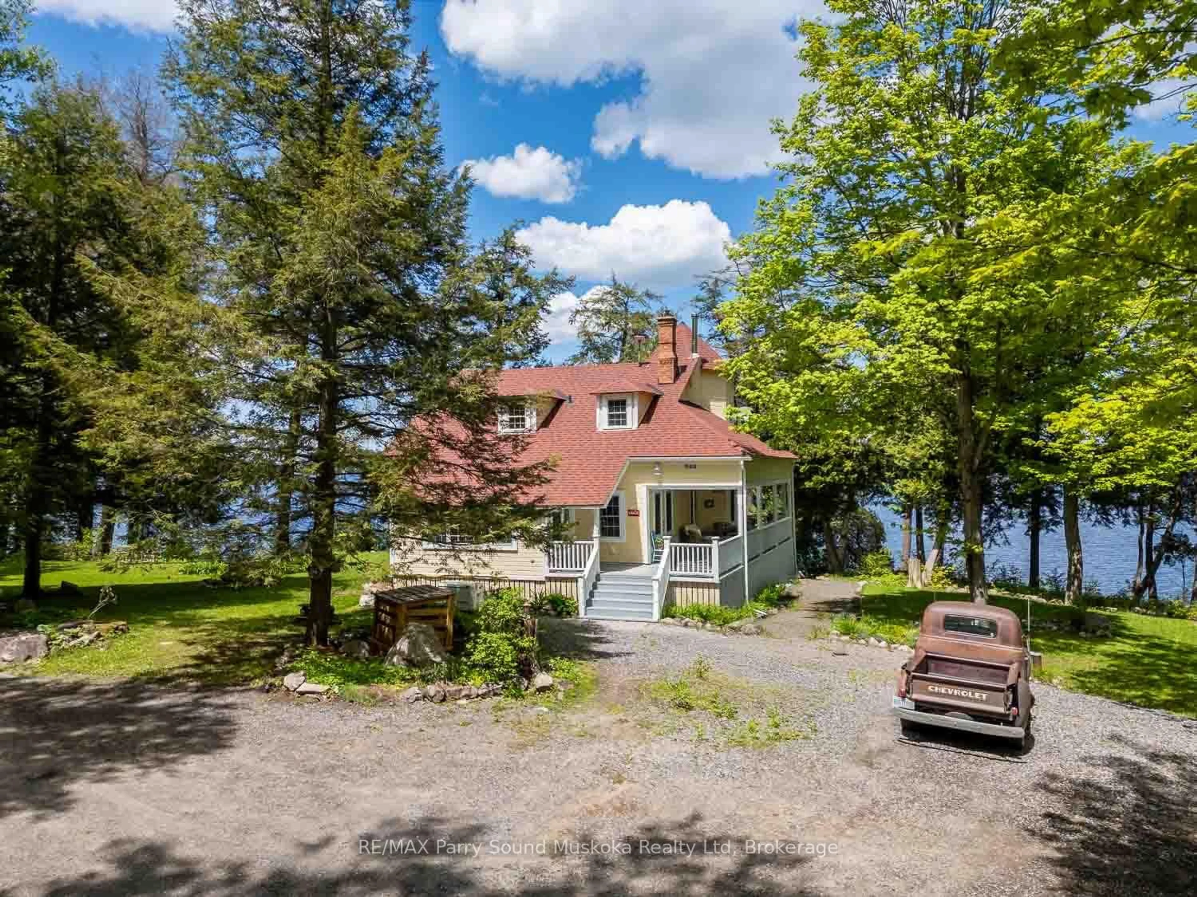 Patio, water/lake/river/ocean view for 108 Starratt Rd, Ryerson Ontario P0A 1C0