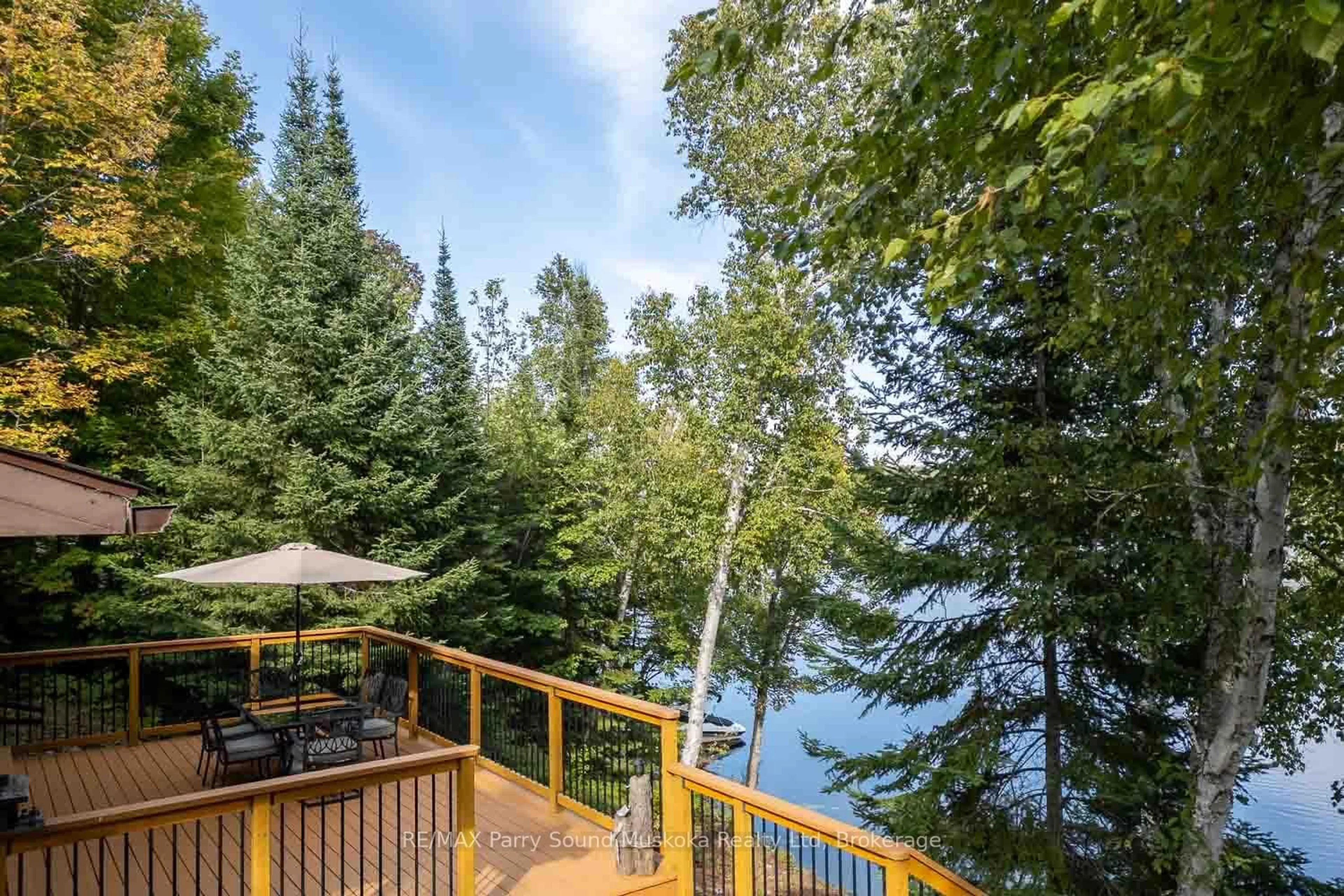 Patio, water/lake/river/ocean view for 415 Sandwood Dr, Ryerson Ontario P0A 1C0