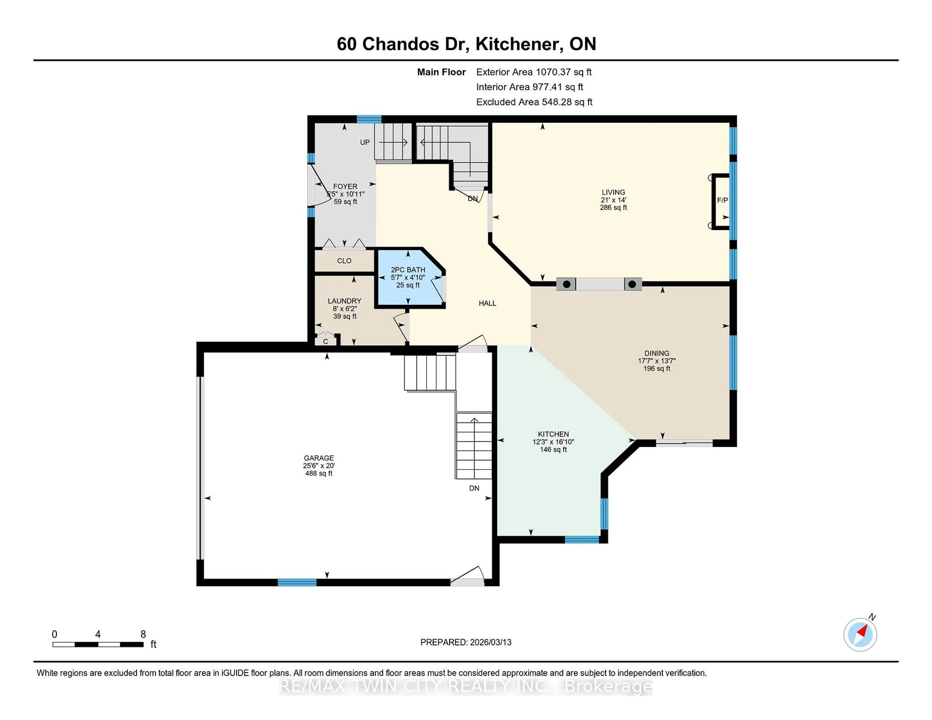 Floor plan for 60 Chandos Dr, Kitchener Ontario N2A 3C2