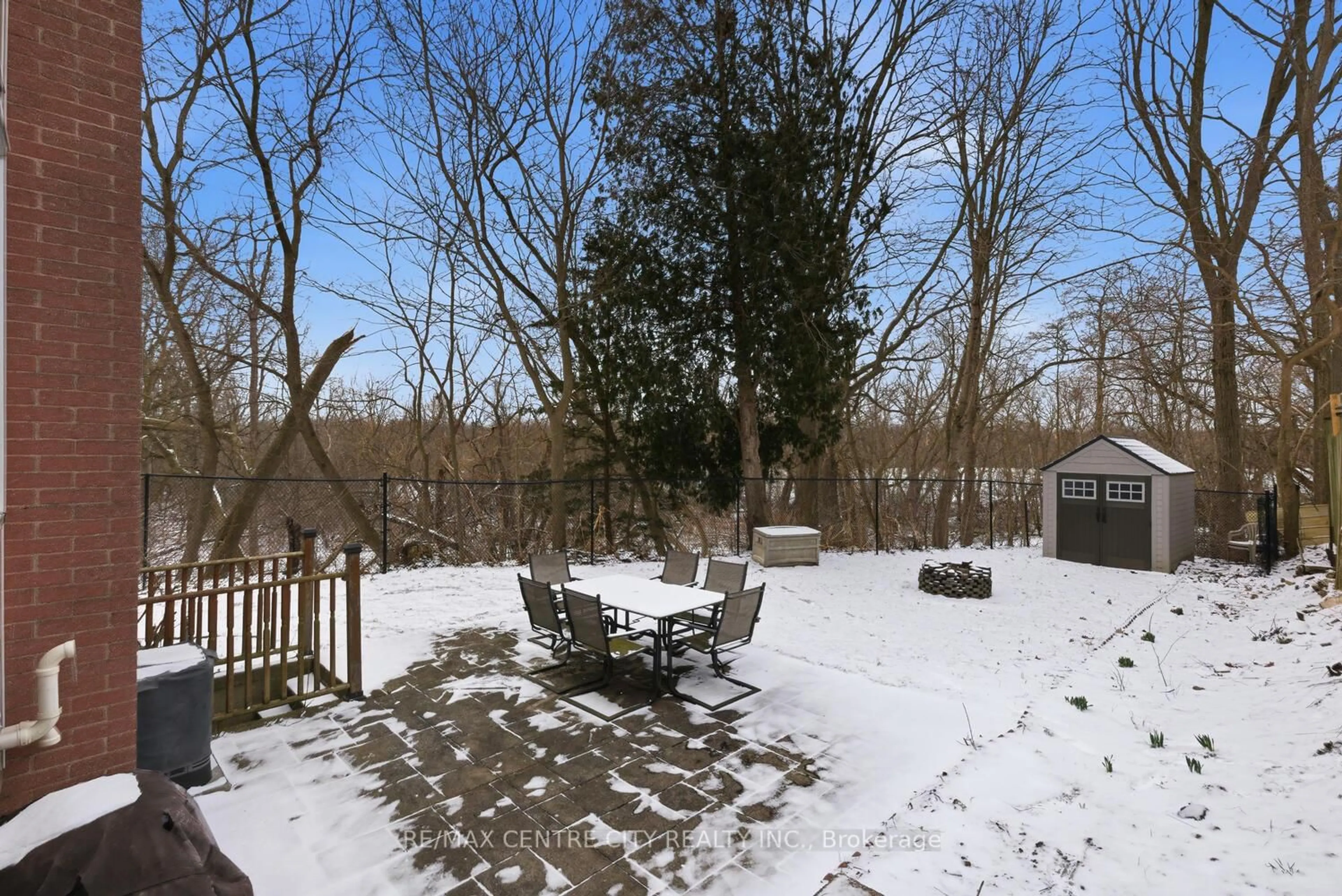 Patio, forest/trees view for 51 Smith St, London East Ontario N5Z 2C6