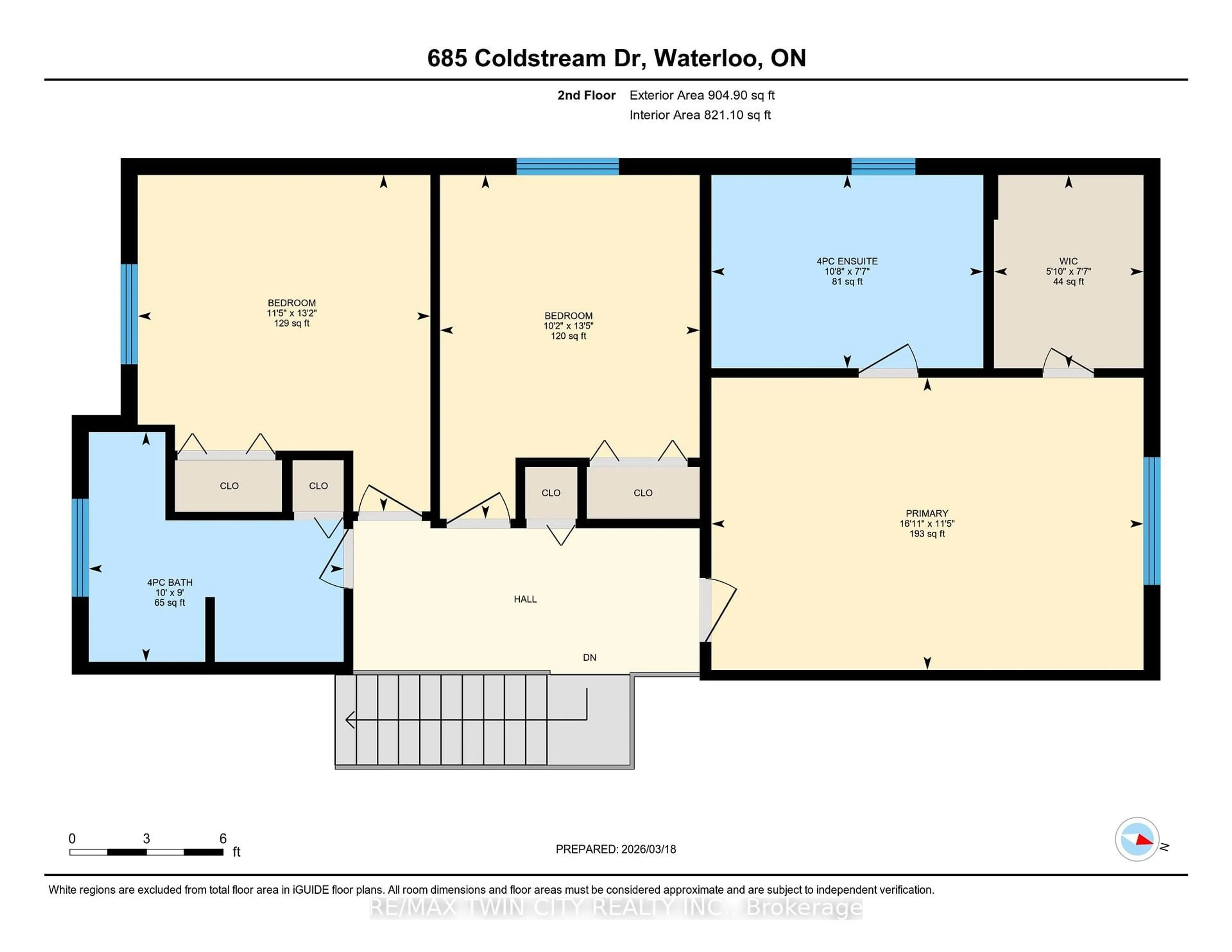 Floor plan for 685 COLDSTREAM Dr, Waterloo Ontario N2V 2J1
