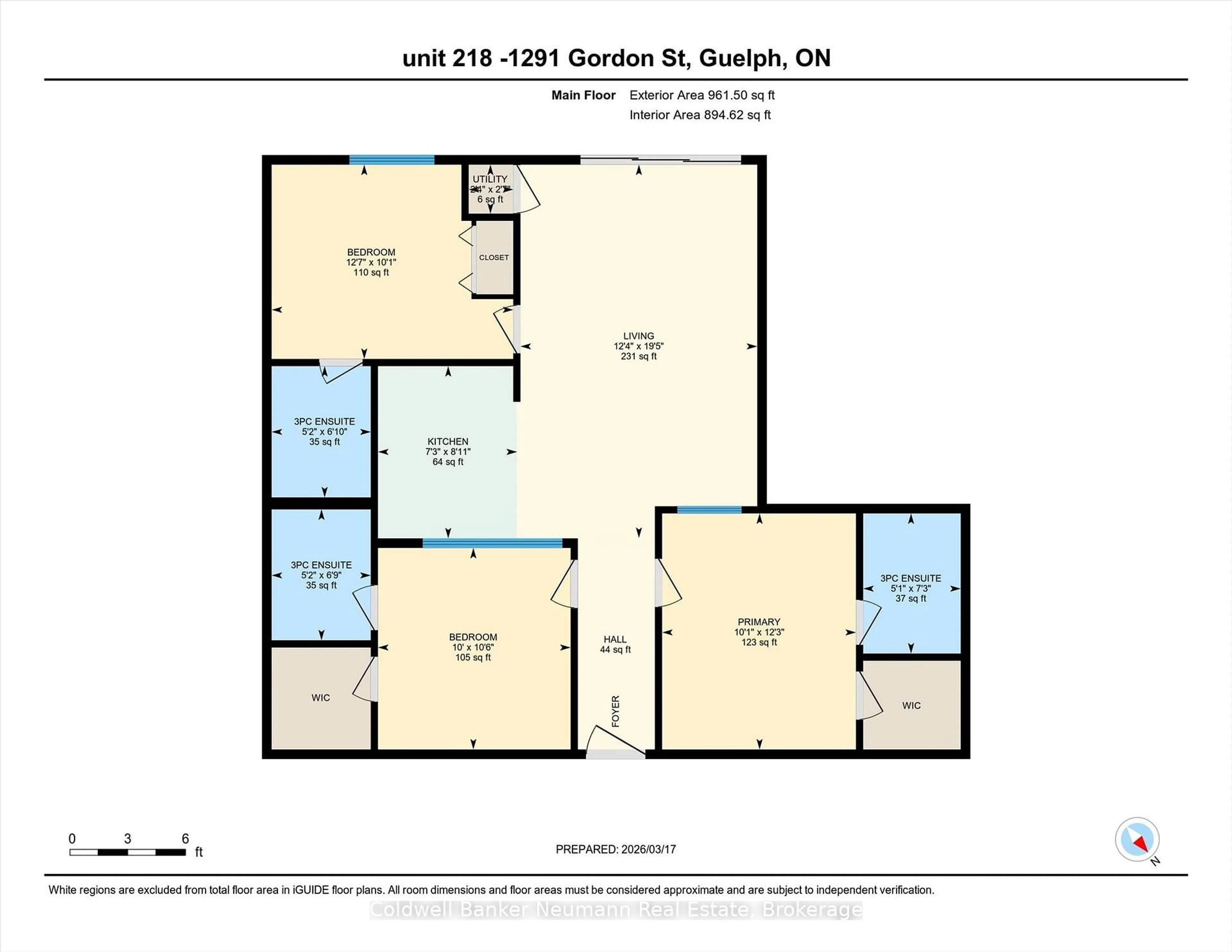 Floor plan for 1291 Gordon St #218, Guelph Ontario N1L 0M5