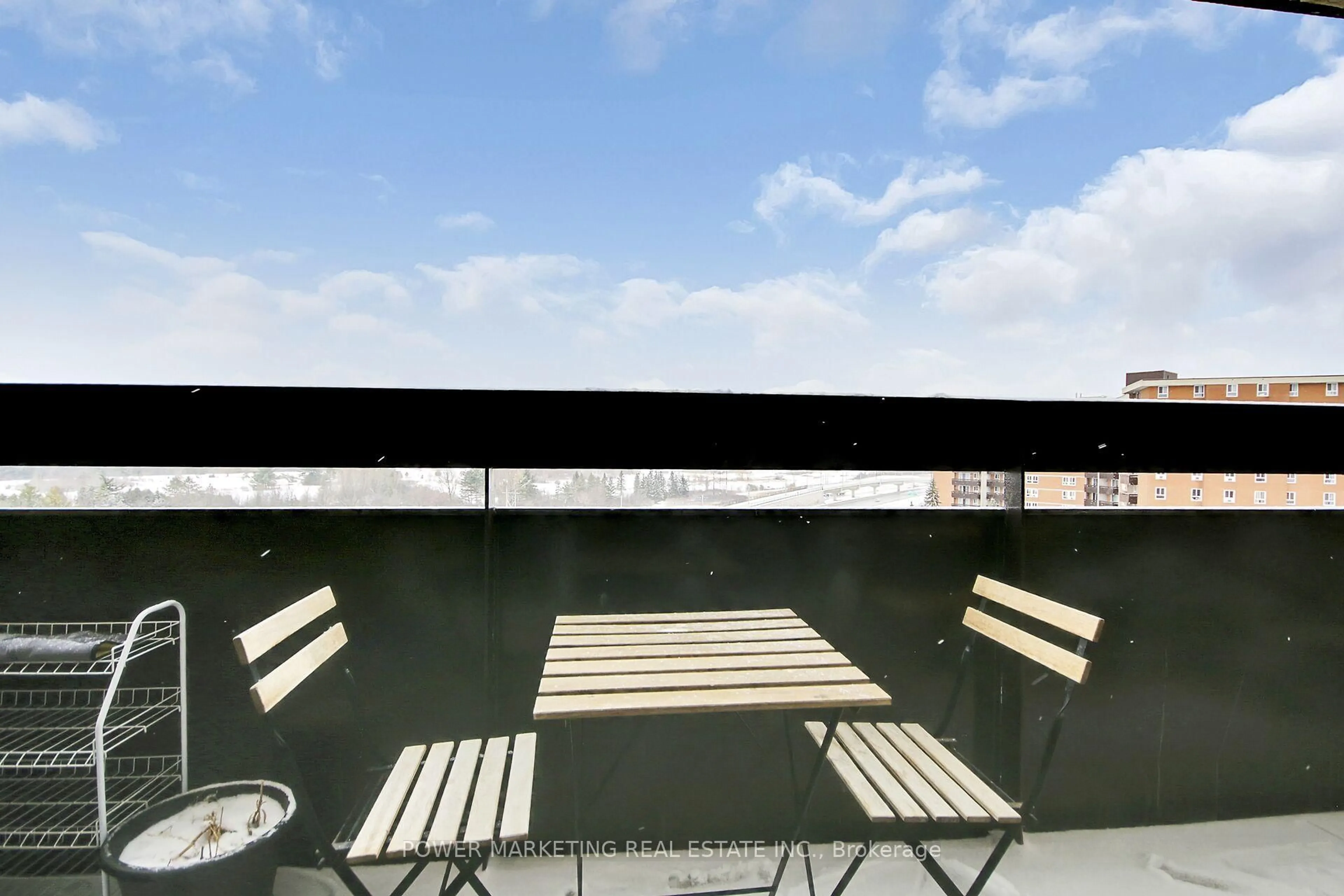 Balcony in the apartment, city buildings view from balcony for 2020 JASMINE Cres #1116, Ottawa Ontario K1J 8K5