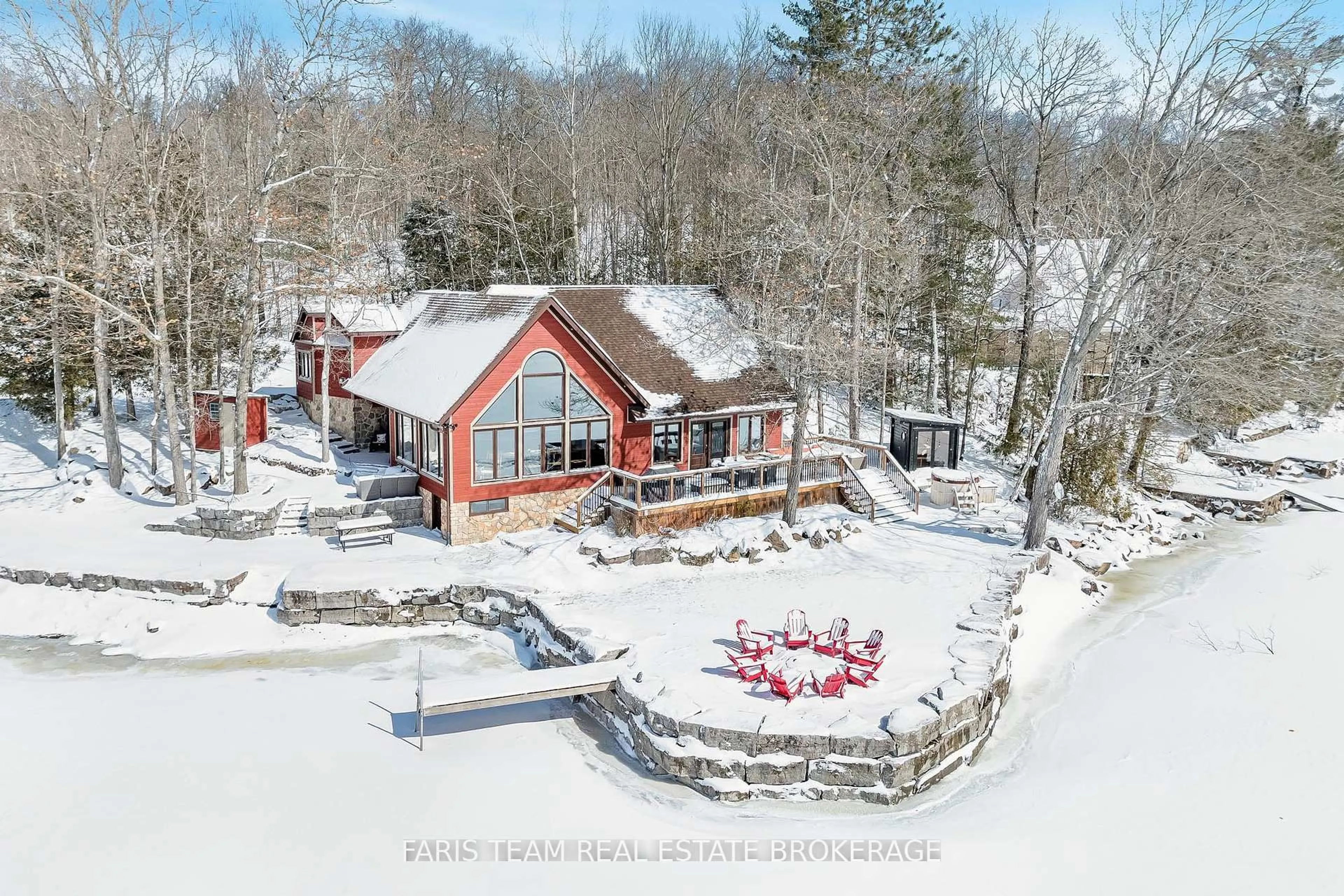 A pic from outside/outdoor area/front of a property/back of a property/a pic from drone, unknown for 44 Fire Route 394, Trent Lakes Ontario K0M 2A0