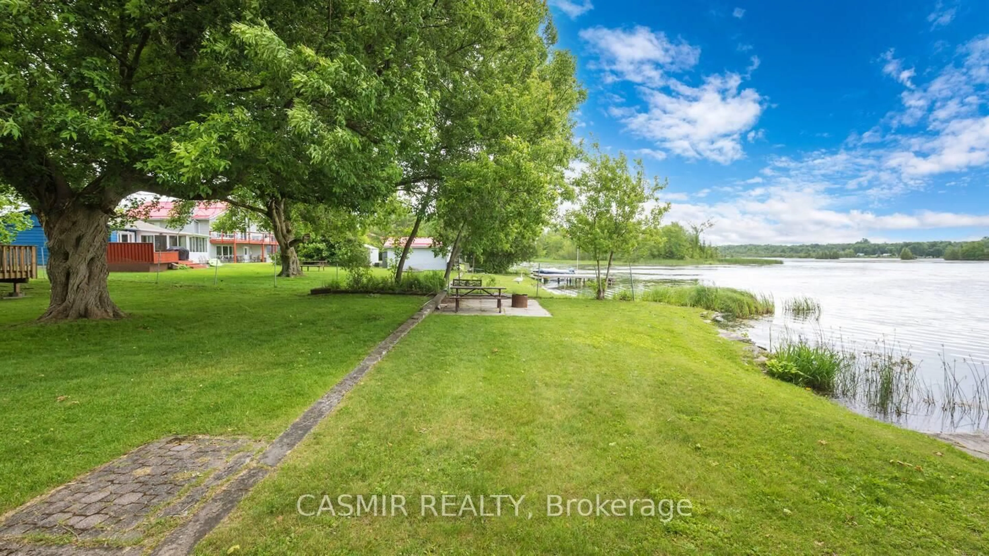 A pic from outside/outdoor area/front of a property/back of a property/a pic from drone, water/lake/river/ocean view for 207 McGuire Beach Rd, Kawartha Lakes Ontario K0M 2B0